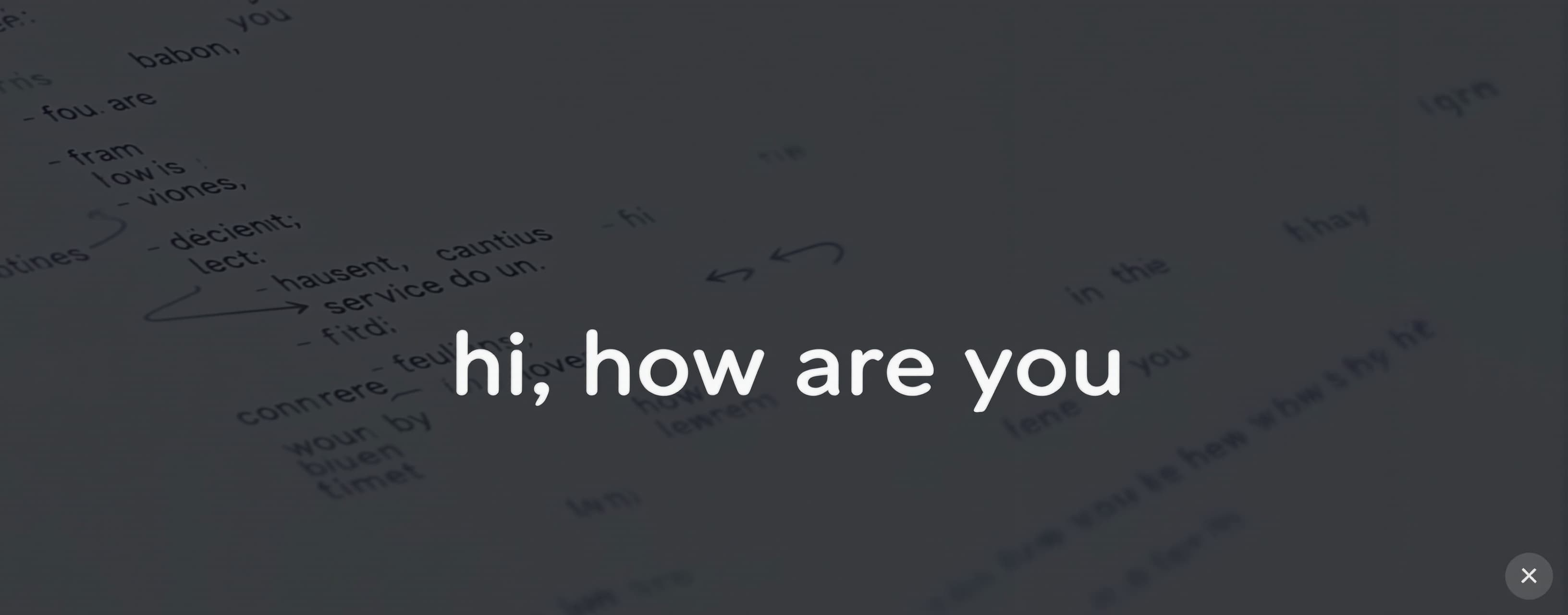 hi, how are you