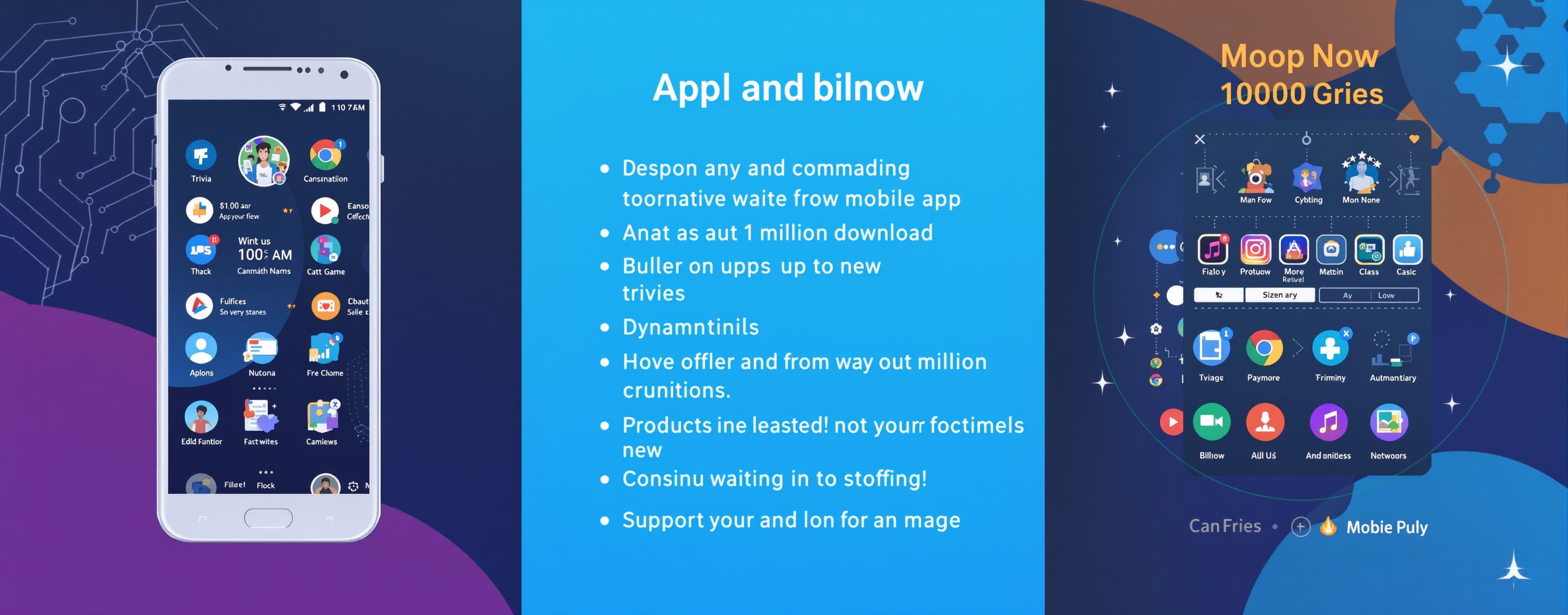 i want you to come up with 10 mobile app or game app ideas (...