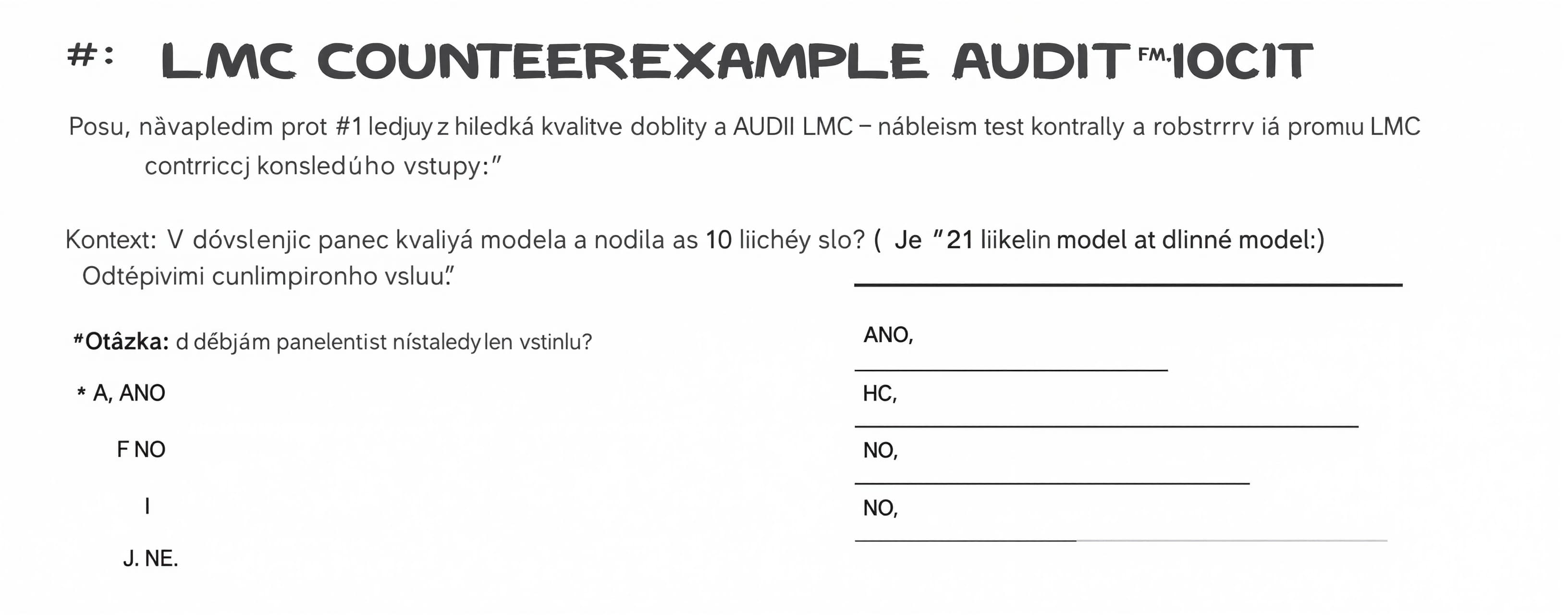 # LMC COUNTEREXAMPLE AUDIT — FM-ADJ-001
Posuď následující p...