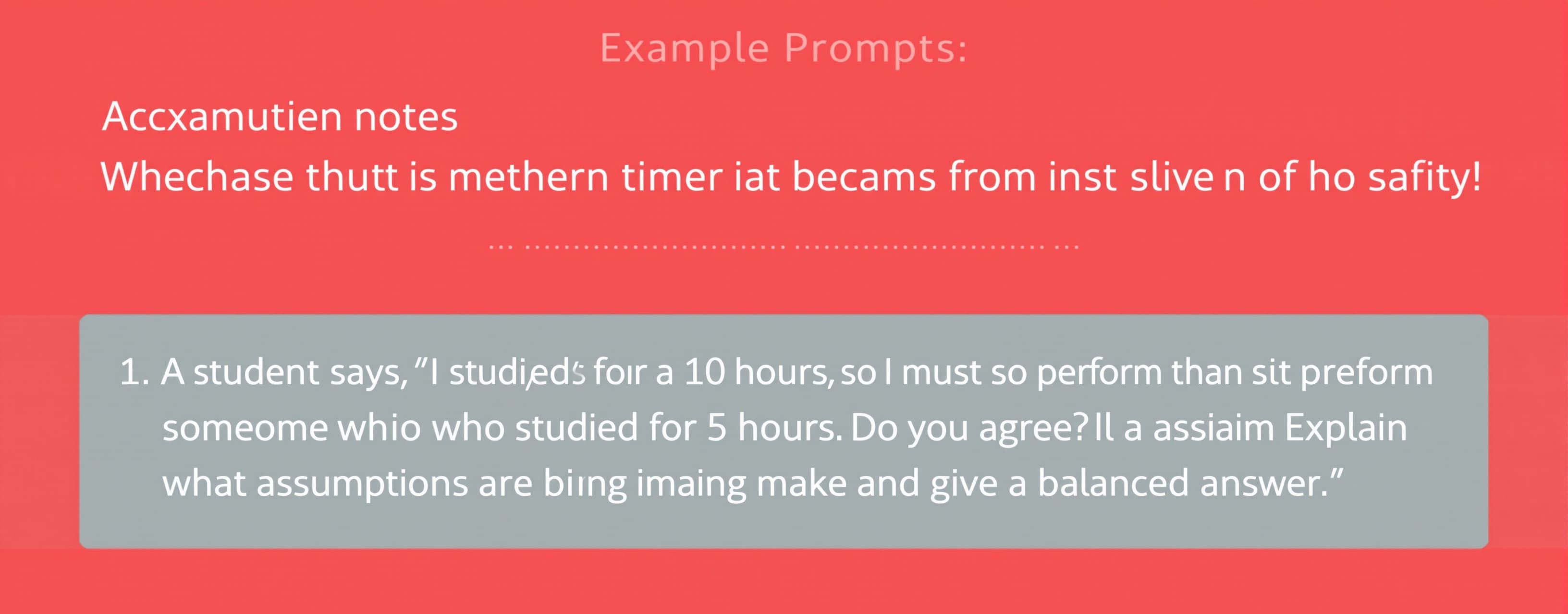 A student says, "I studied for 10 hours, so I must perform b...