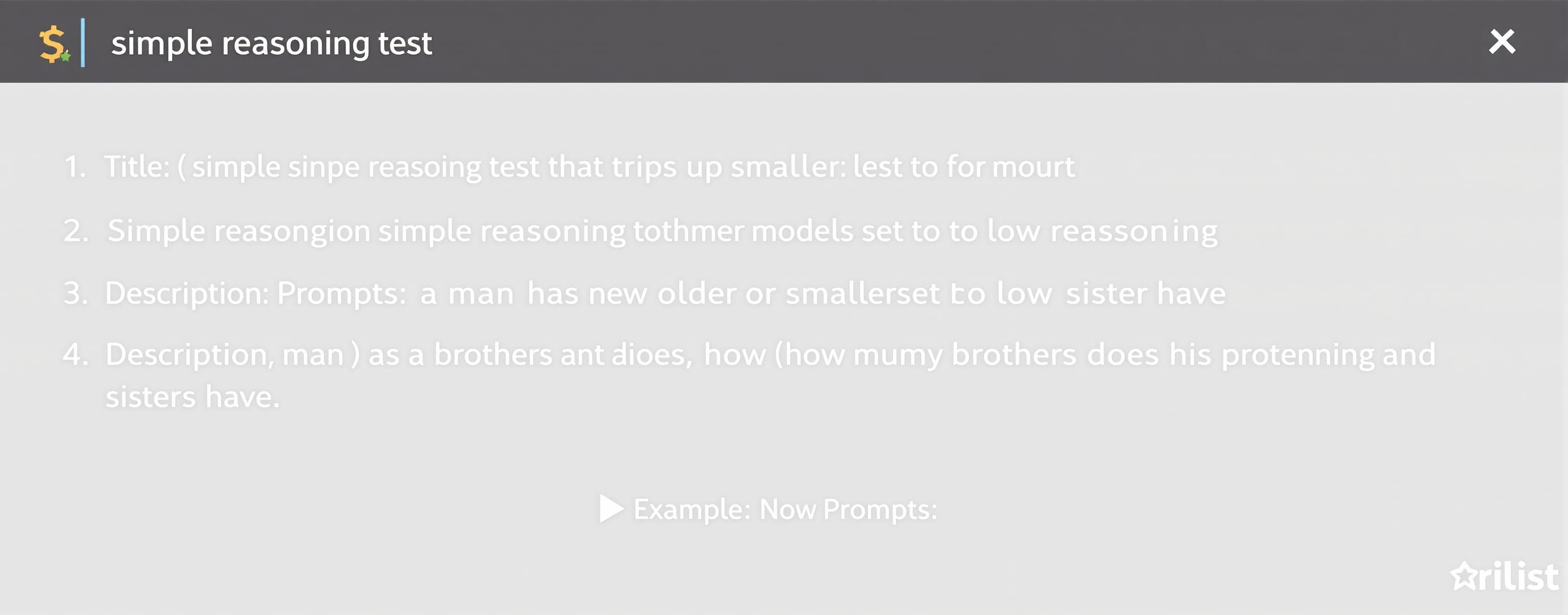 simple reasoning test