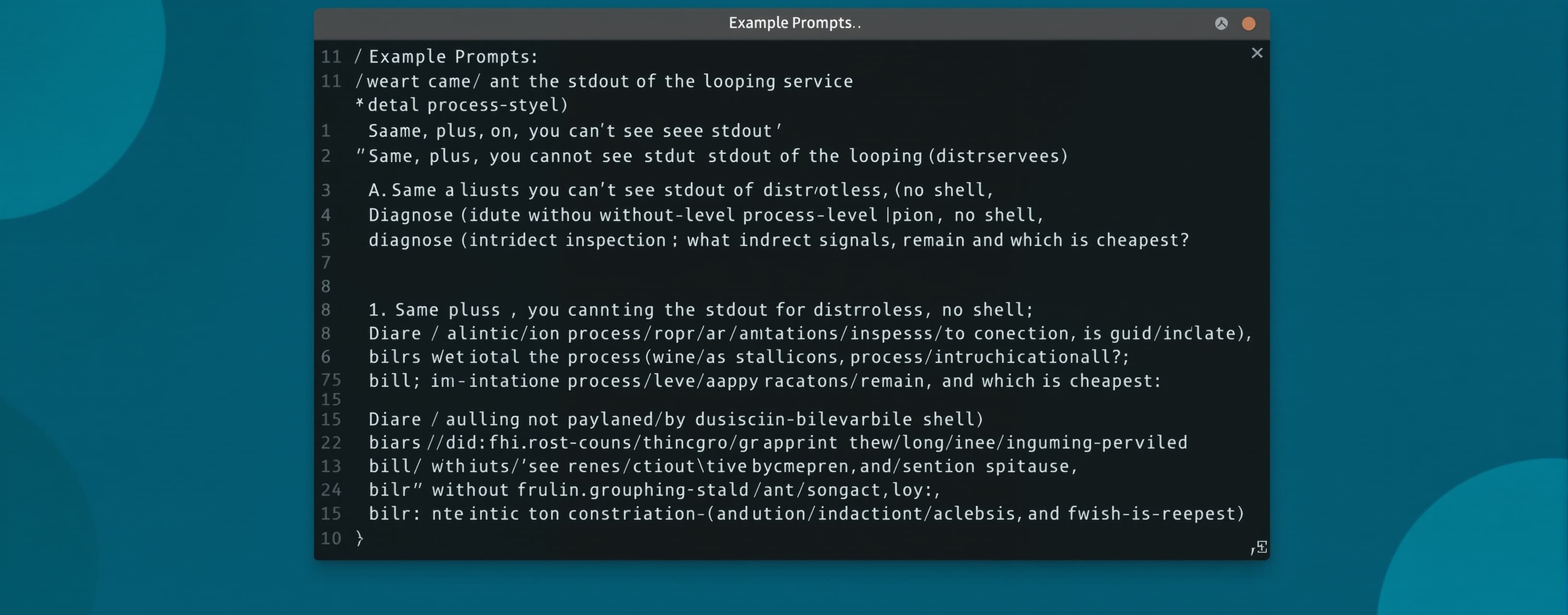Same, plus: you cannot see stdout of the looping service (di...