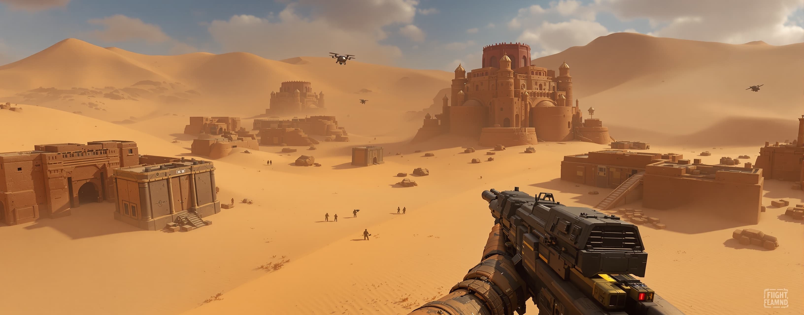 creer un jeu de desert infinit avec textures , sons et modèl...