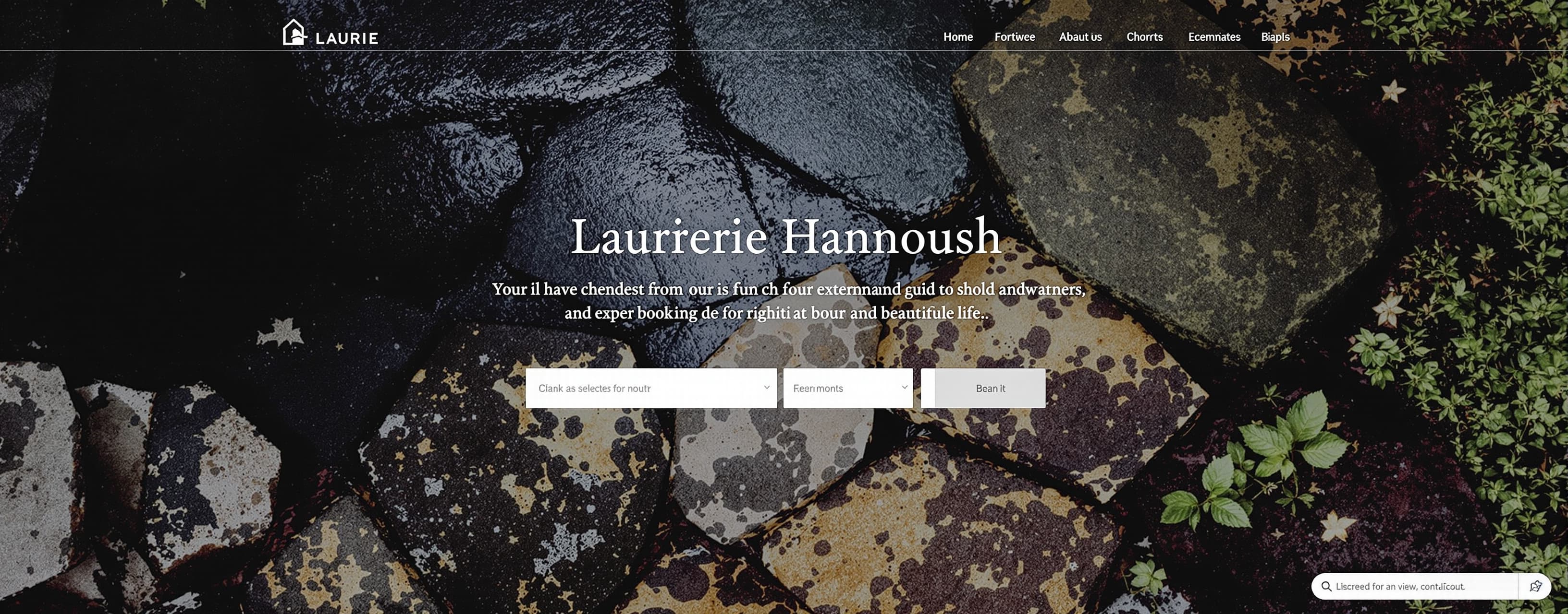 Redesign this website: https://www.lauriehannoush.com/?fbcli...