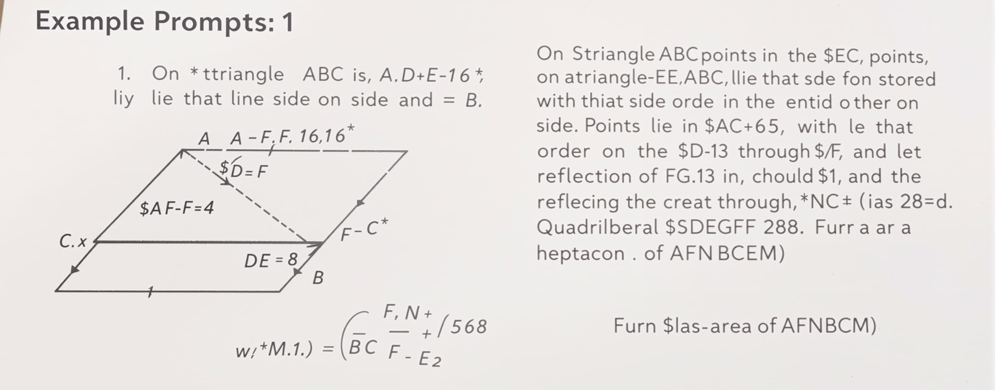On $\triangle ABC$ points $A,D,E$, and $B$ lie that order on...