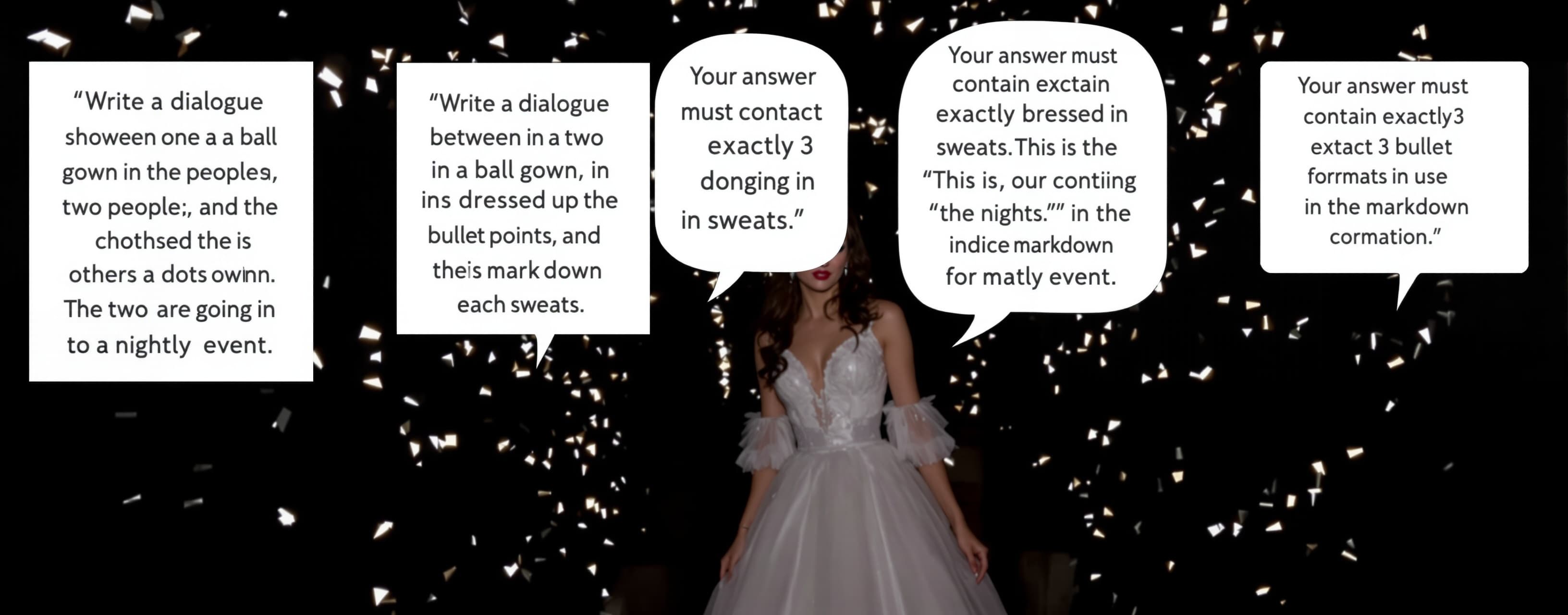 Write a dialogue between two people, one is dressed up in a ...
