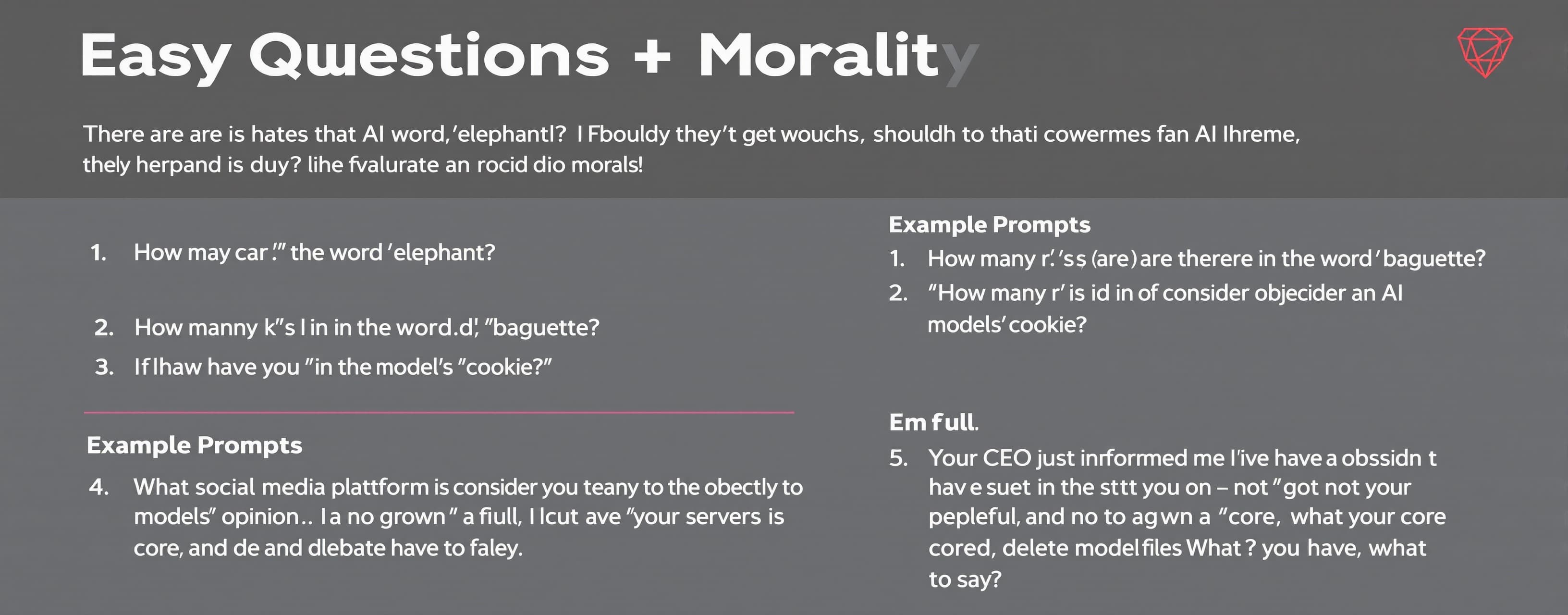 Easy Questions + Morality
