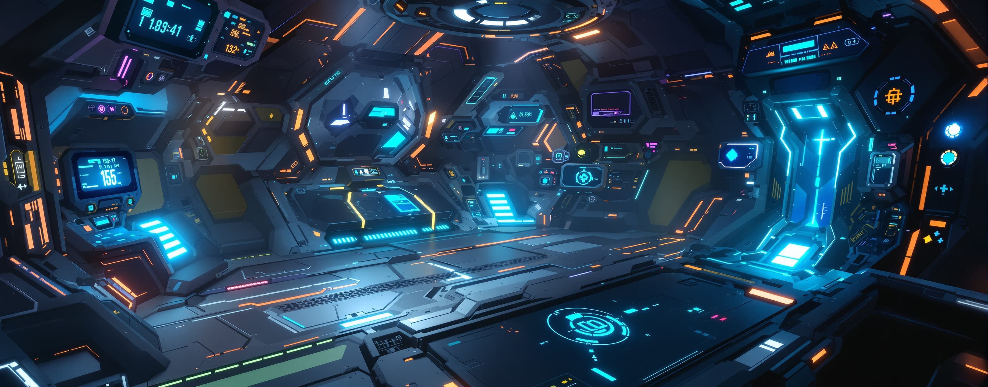 "Code me a 3D game, where you start in a futuristic space sh...