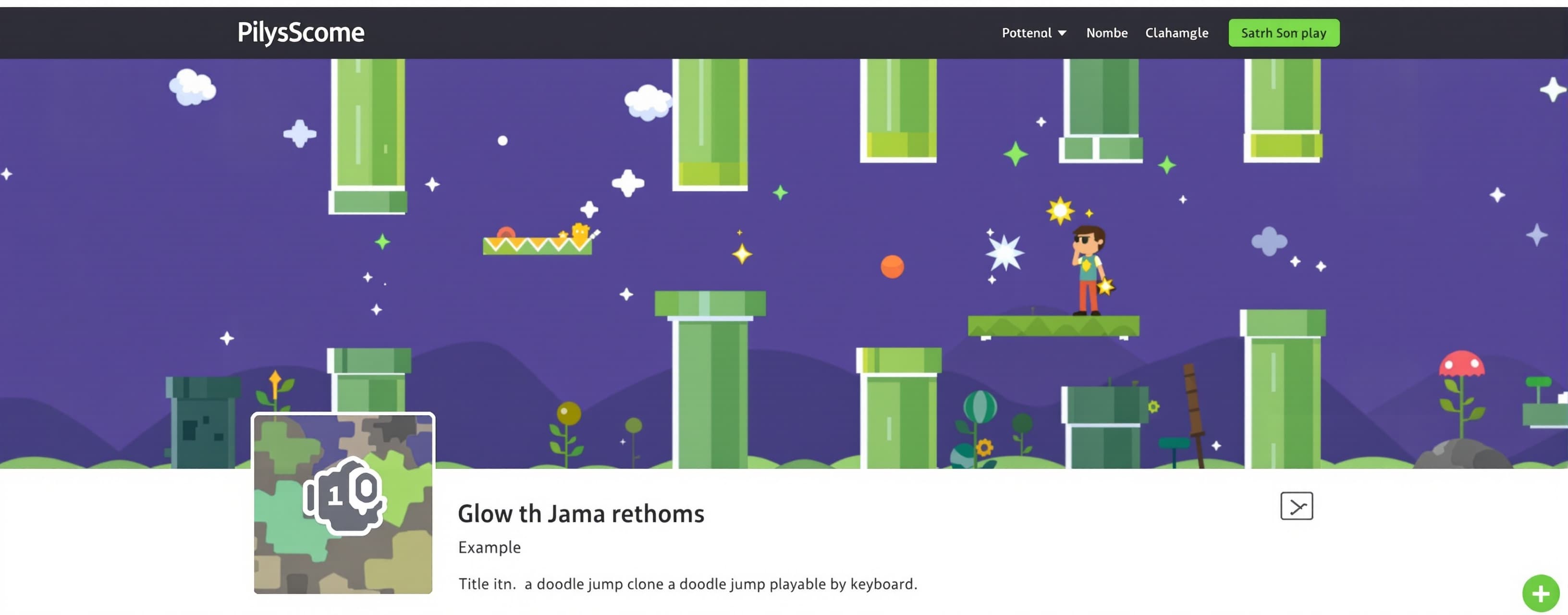 a doodle jump clone playable by keyboard