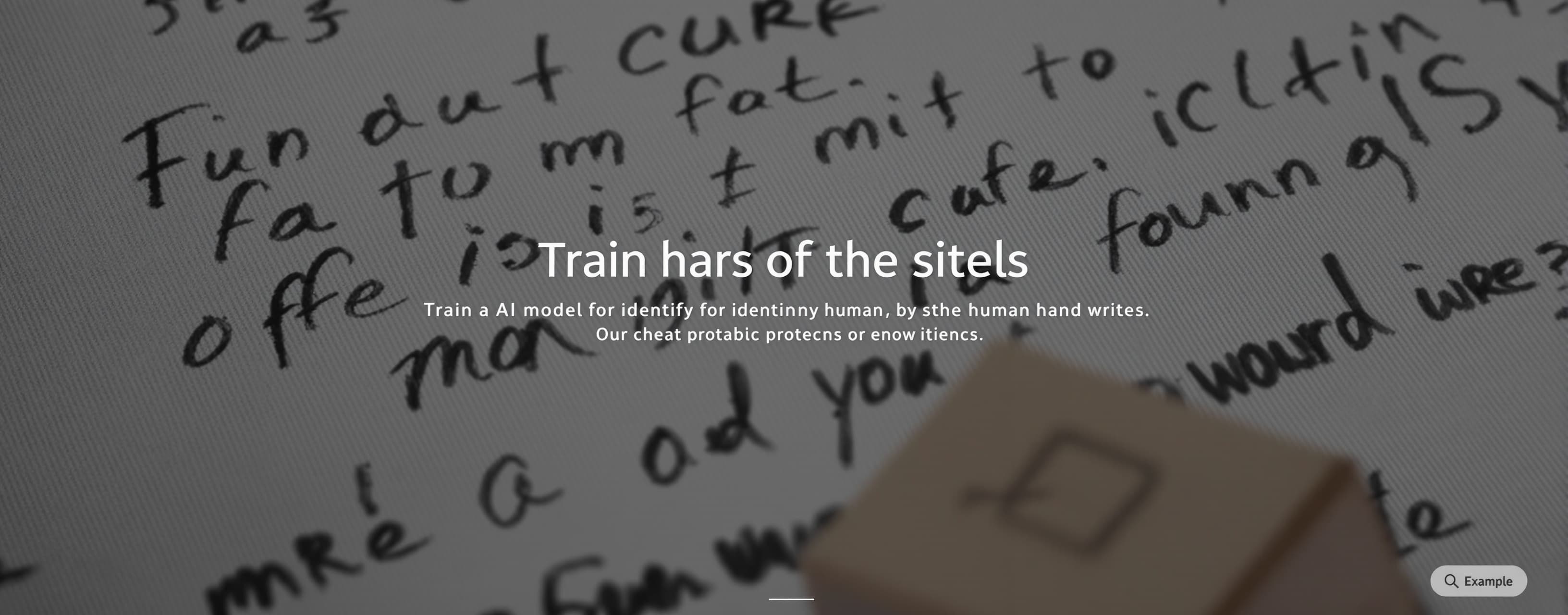 Train a AI model for identify human hand writes
