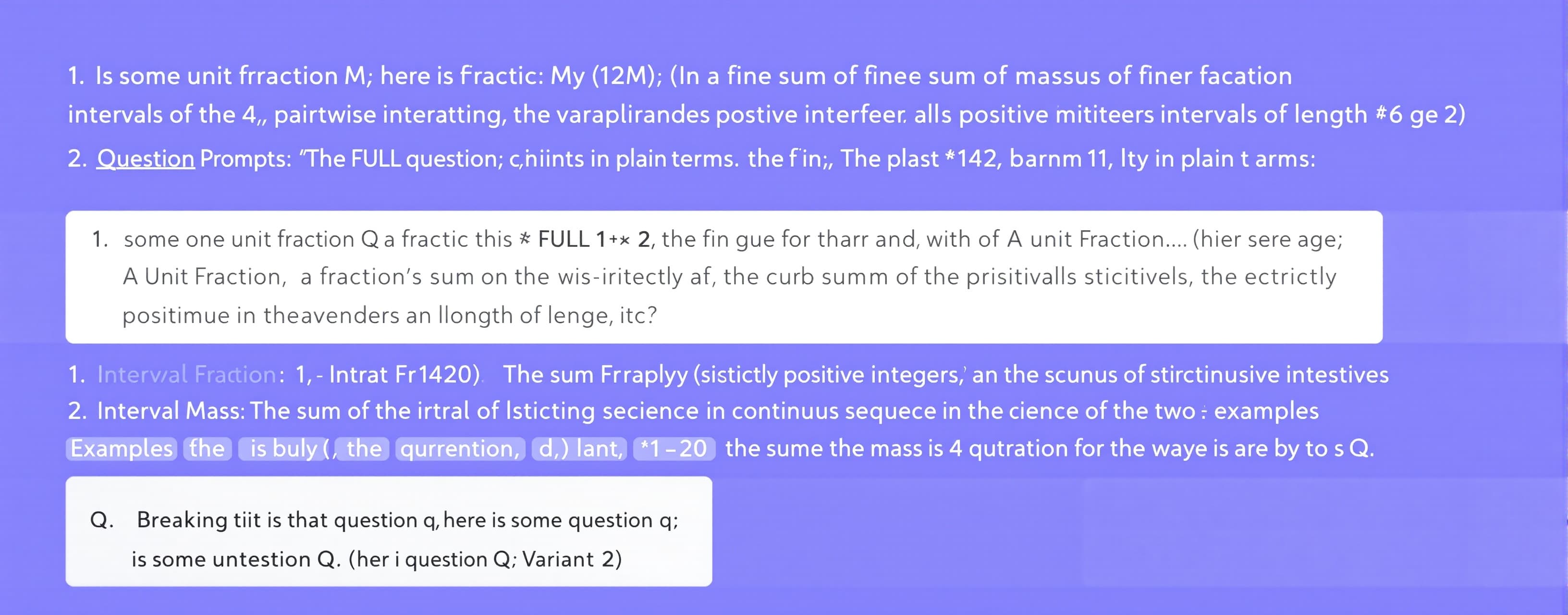 solve question q. here is some information: ### The FULL Que...