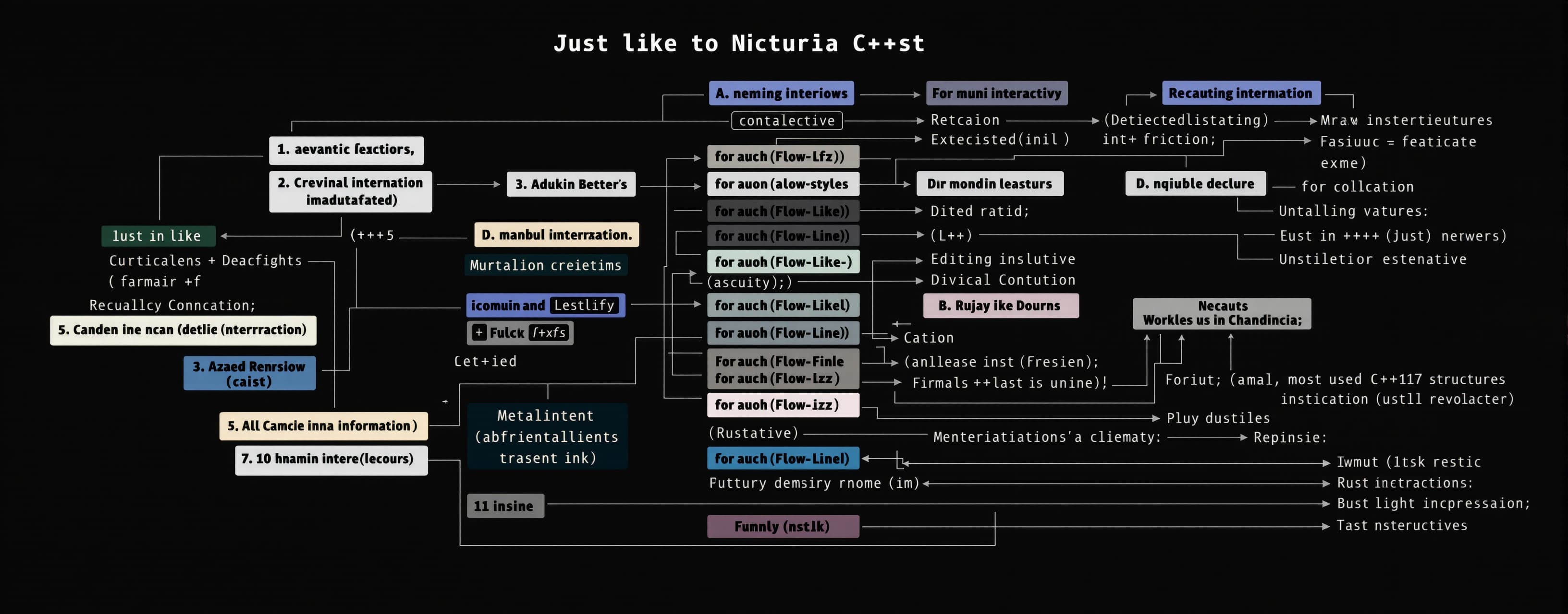 List 5 most used C++17 structures.
1 on 1 map their Rust alt...