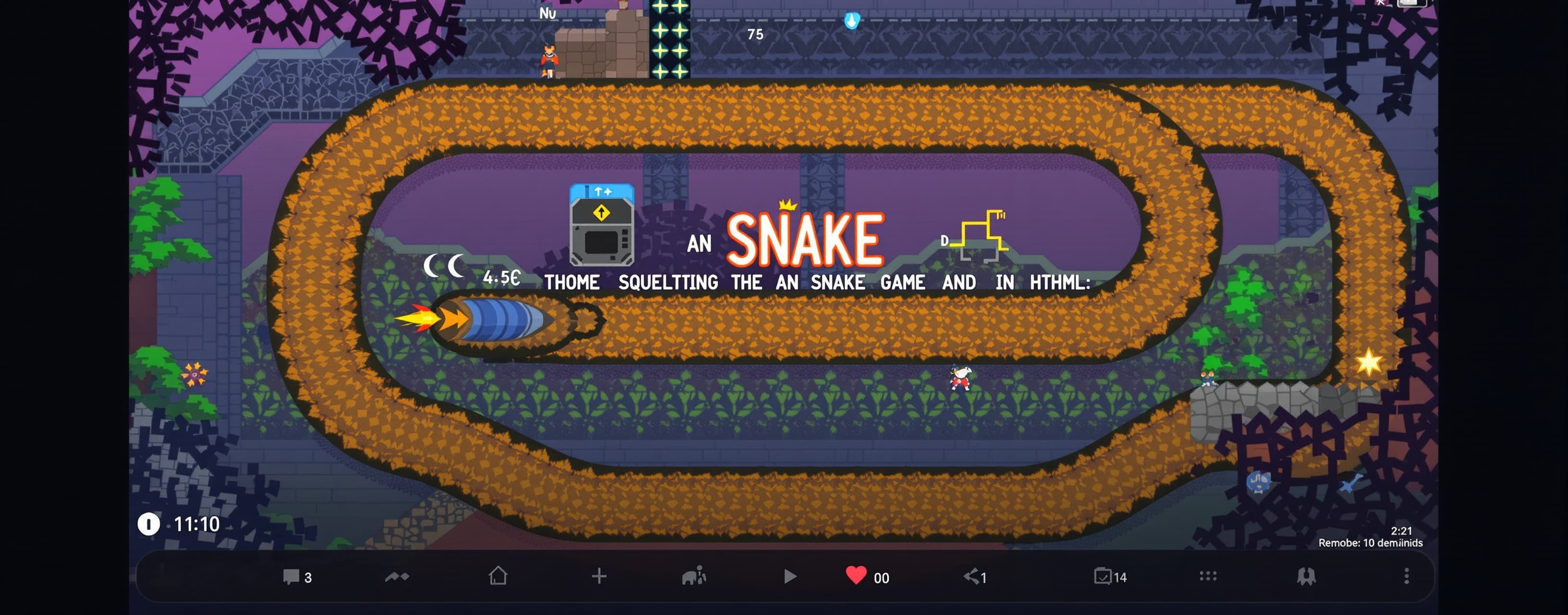 generate me an snake game in html
