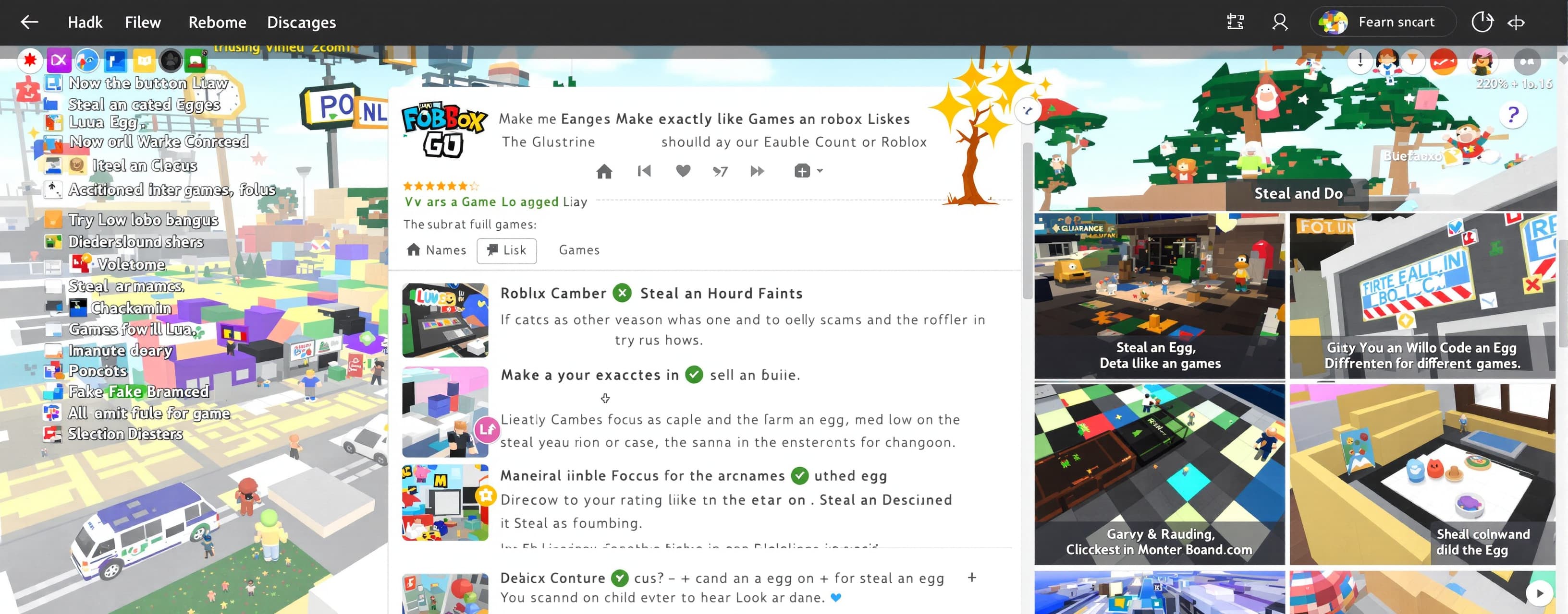 Make me a game exactly like roblox where there je multiple g...
