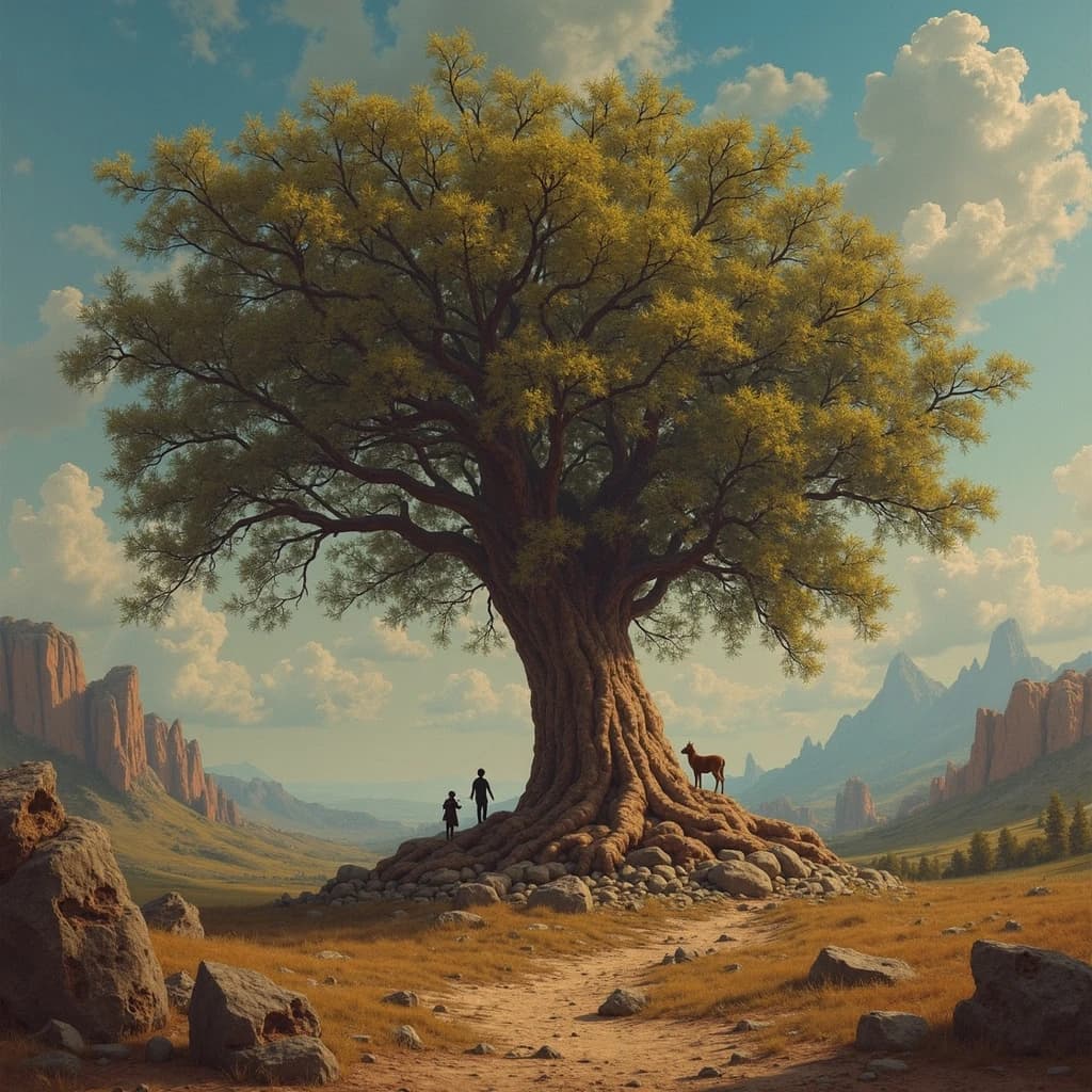 Diapheromera and Sandalwood Tree in Ankara, Turkey in the style of surrealist