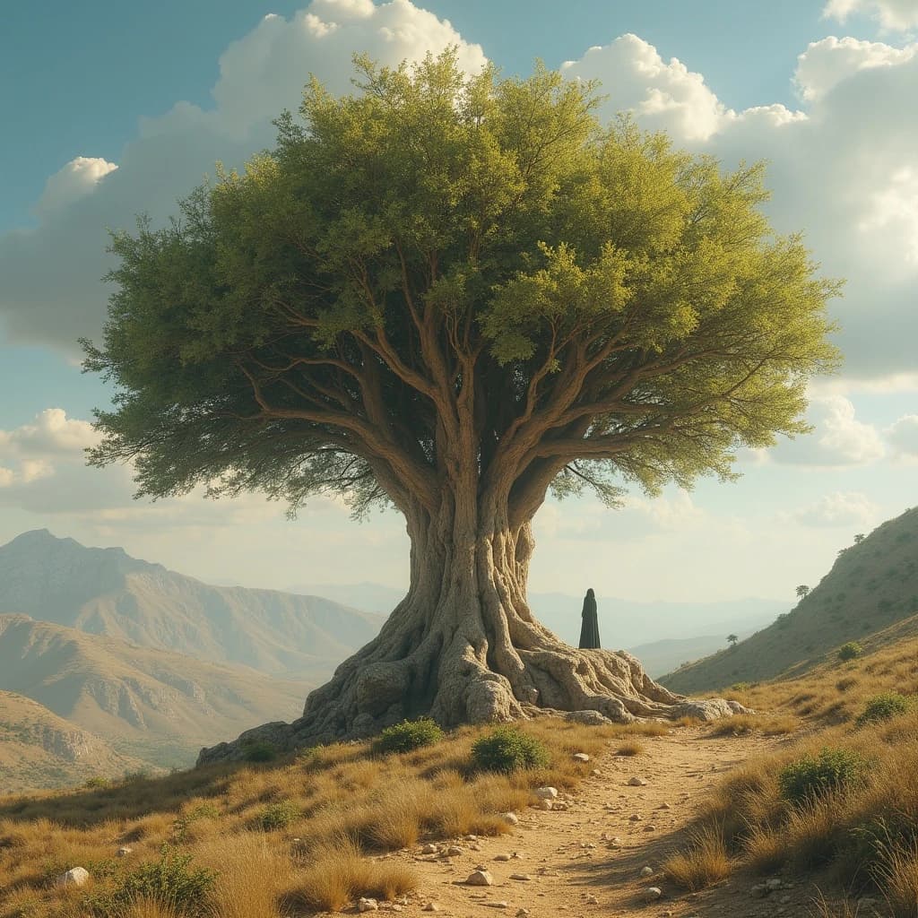 Diapheromera and Sandalwood Tree in Ankara, Turkey in the style of surrealist