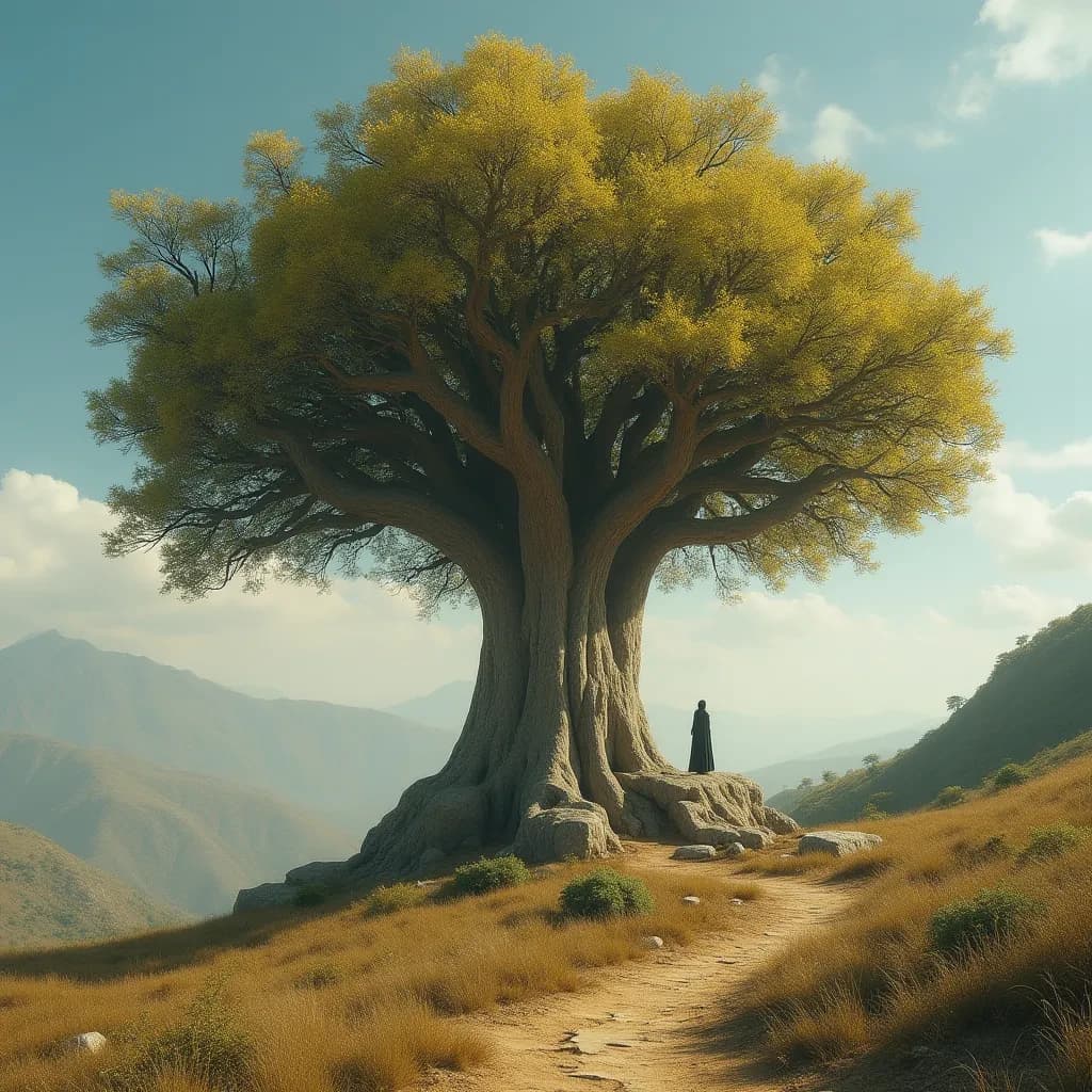 Diapheromera and Sandalwood Tree in Ankara, Turkey in the style of surrealist