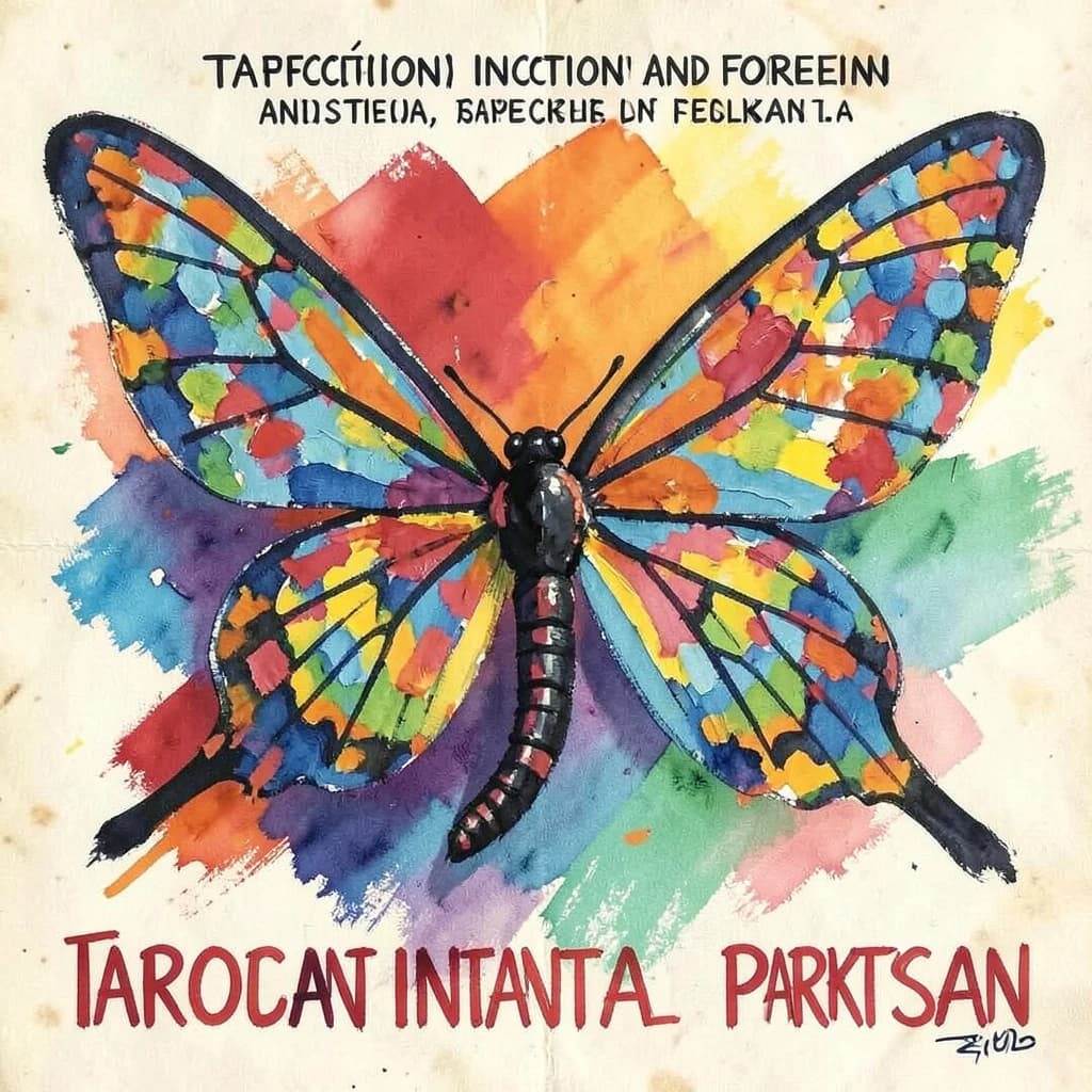 Tapeworm Infection and Forewing in Islamabad, Pakistan in the style of abstract