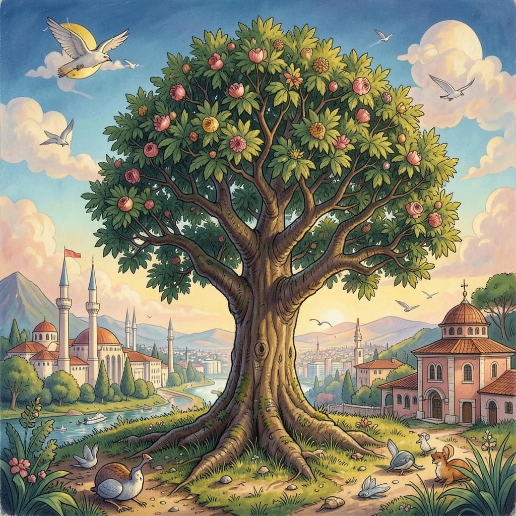 Diapheromera and Sandalwood Tree in Ankara, Turkey in the style of surrealist