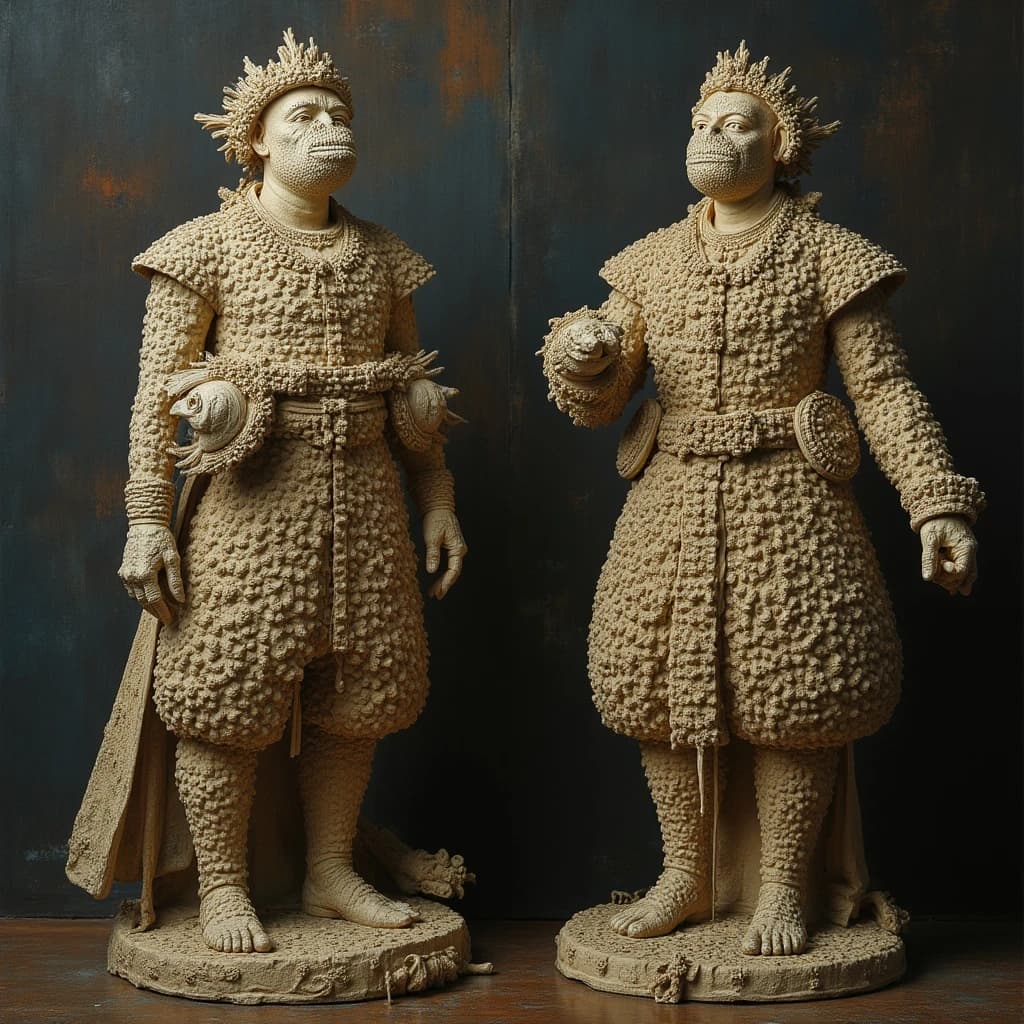 Bonefish and Barbet in Jakarta, Indonesia in the style of baroque