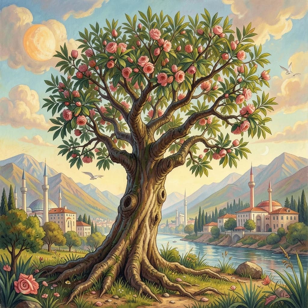 Diapheromera and Sandalwood Tree in Ankara, Turkey in the style of surrealist