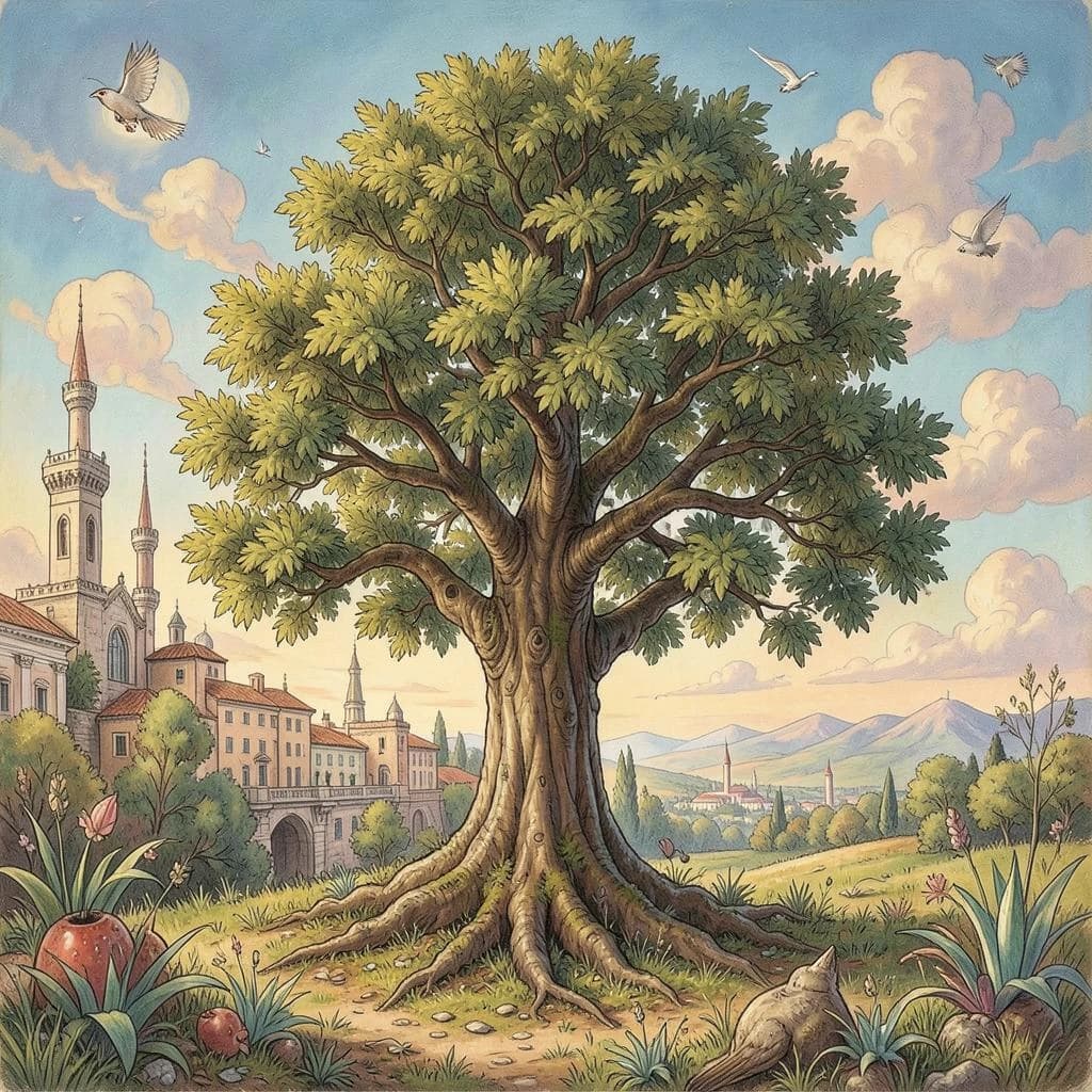 Diapheromera and Sandalwood Tree in Ankara, Turkey in the style of surrealist