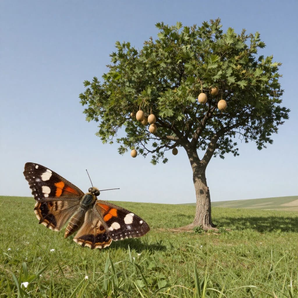 Diapheromera and Sandalwood Tree in Ankara, Turkey in the style of surrealist