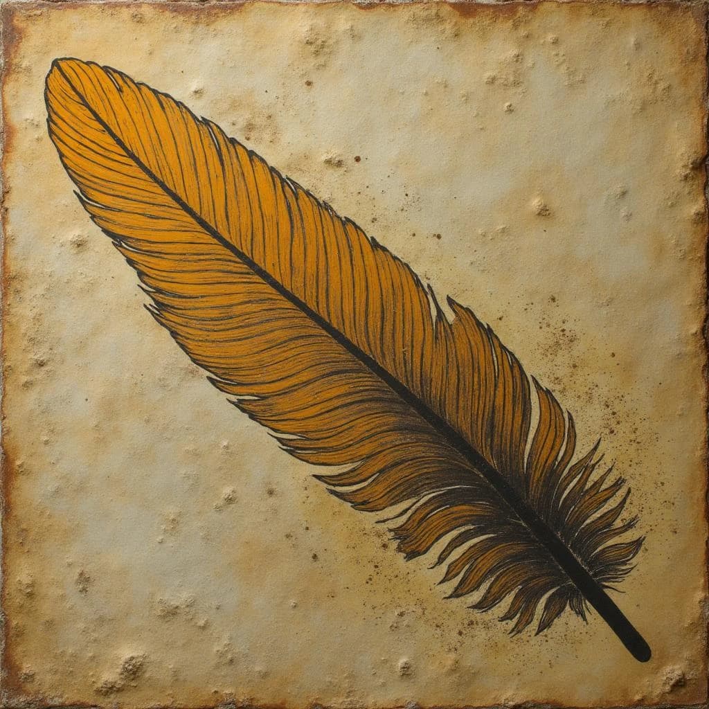 Sandfish and Contour Feather in Nur-Sultan, Kazakhstan in the style of byzantine