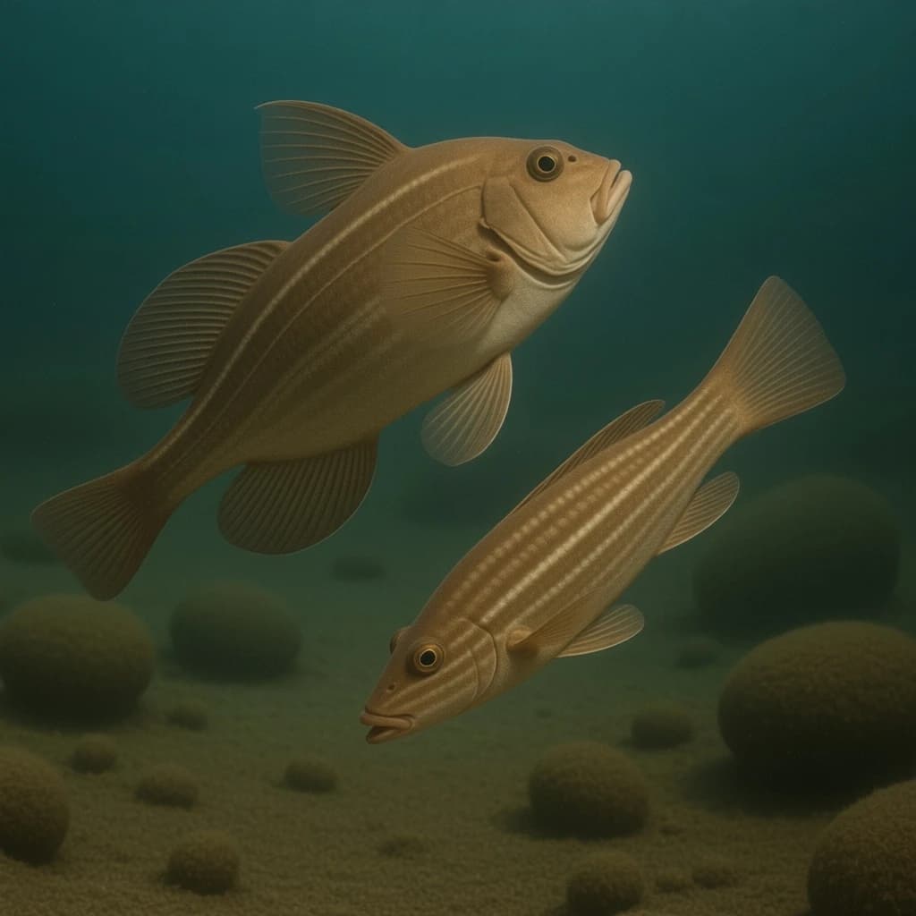 Banded Rudderfish and Lobefin in Canberra, Australia in the style of byzantine
