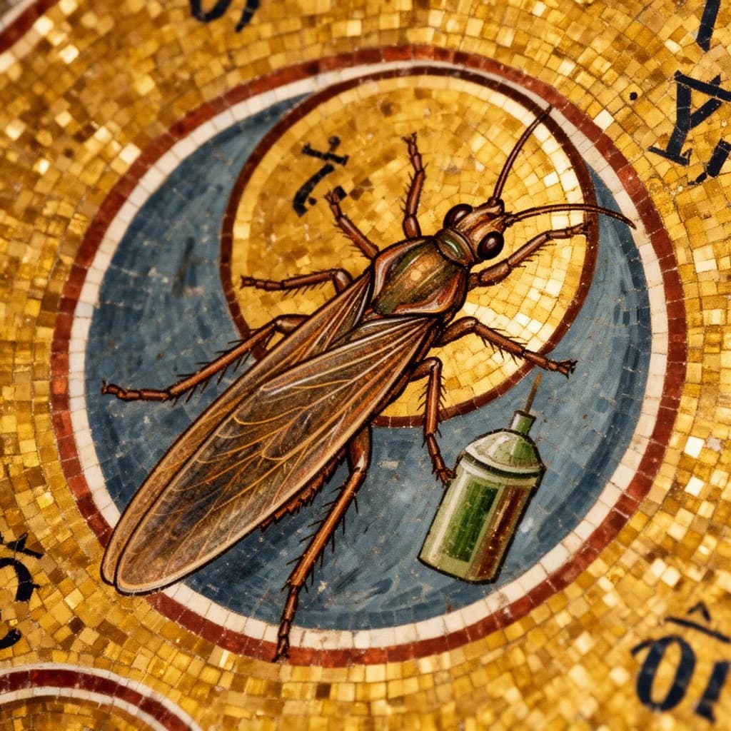 Psocopterous Insect and Lure in Yaoundé, Cameroon in the style of byzantine