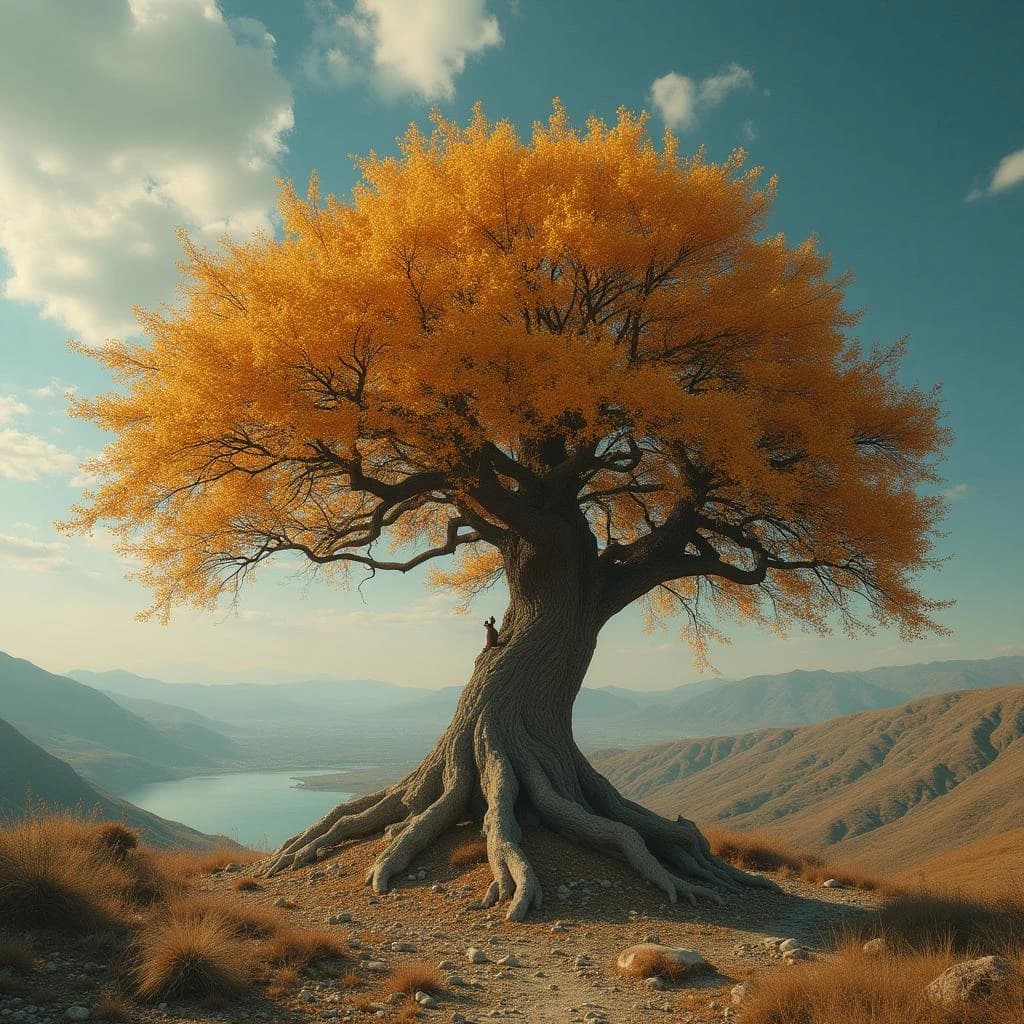 Diapheromera and Sandalwood Tree in Ankara, Turkey in the style of surrealist
