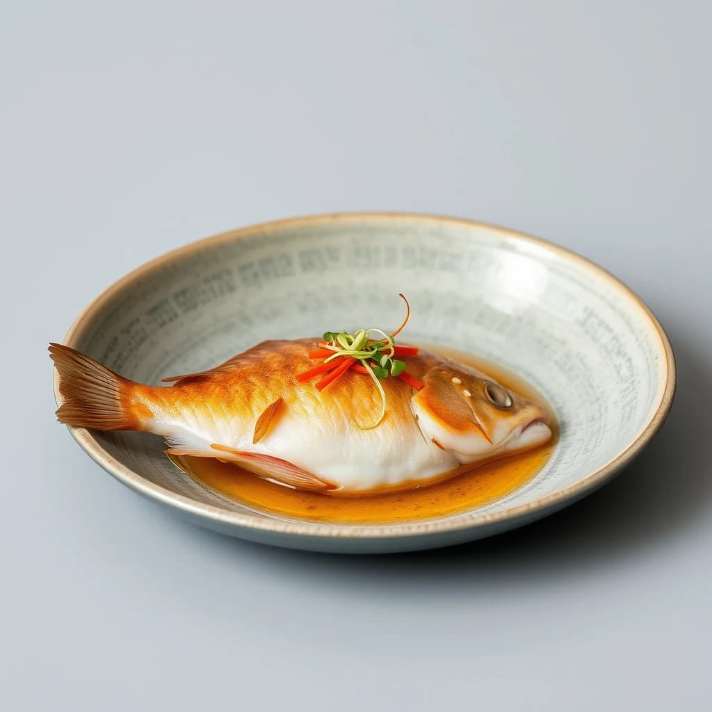 Threadfish and Round Scad in Taipei, Taiwan in the style of minimalist