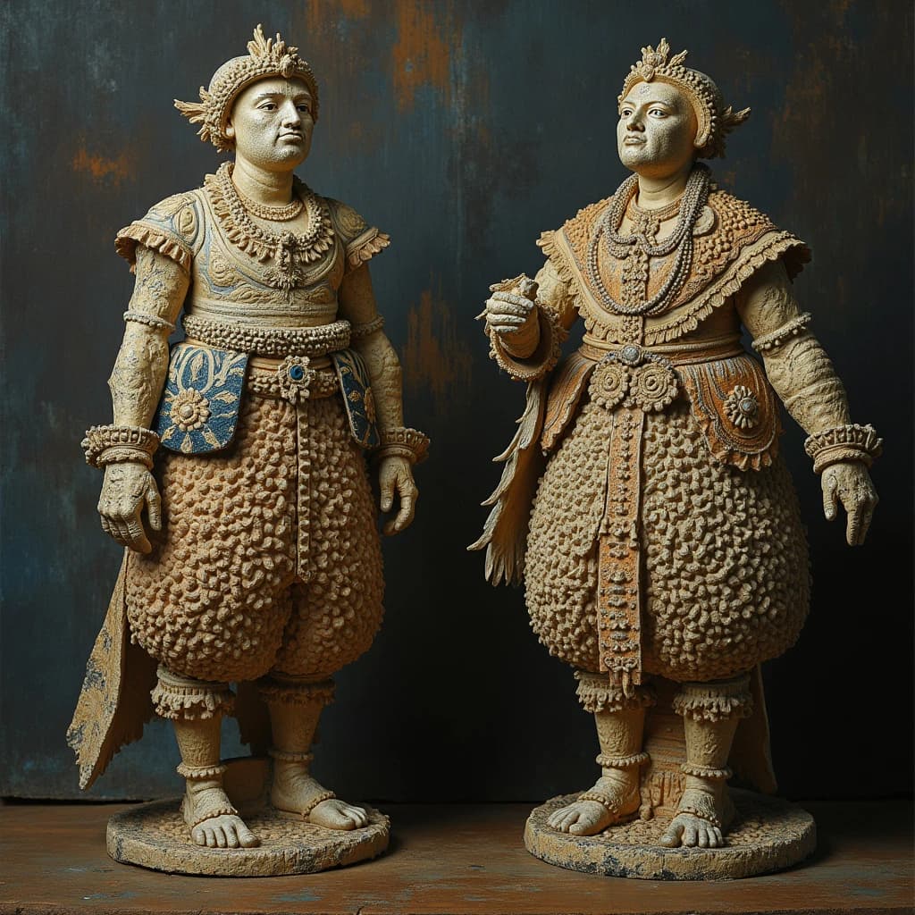 Bonefish and Barbet in Jakarta, Indonesia in the style of baroque