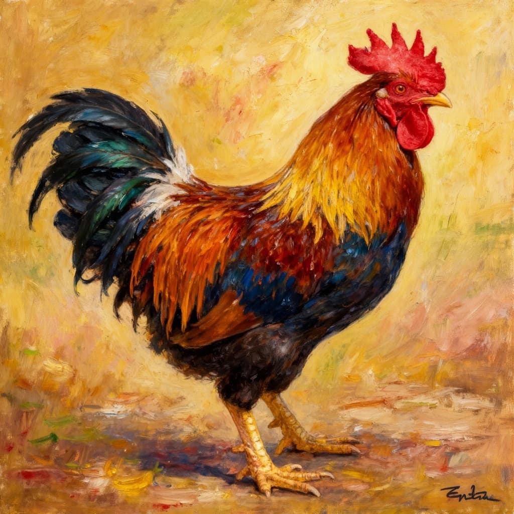Cock and Wood Pussy in Accra, Ghana in the style of impressionist