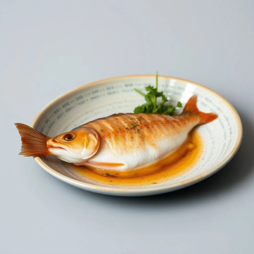 Threadfish and Round Scad in Taipei, Taiwan in the style of minimalist