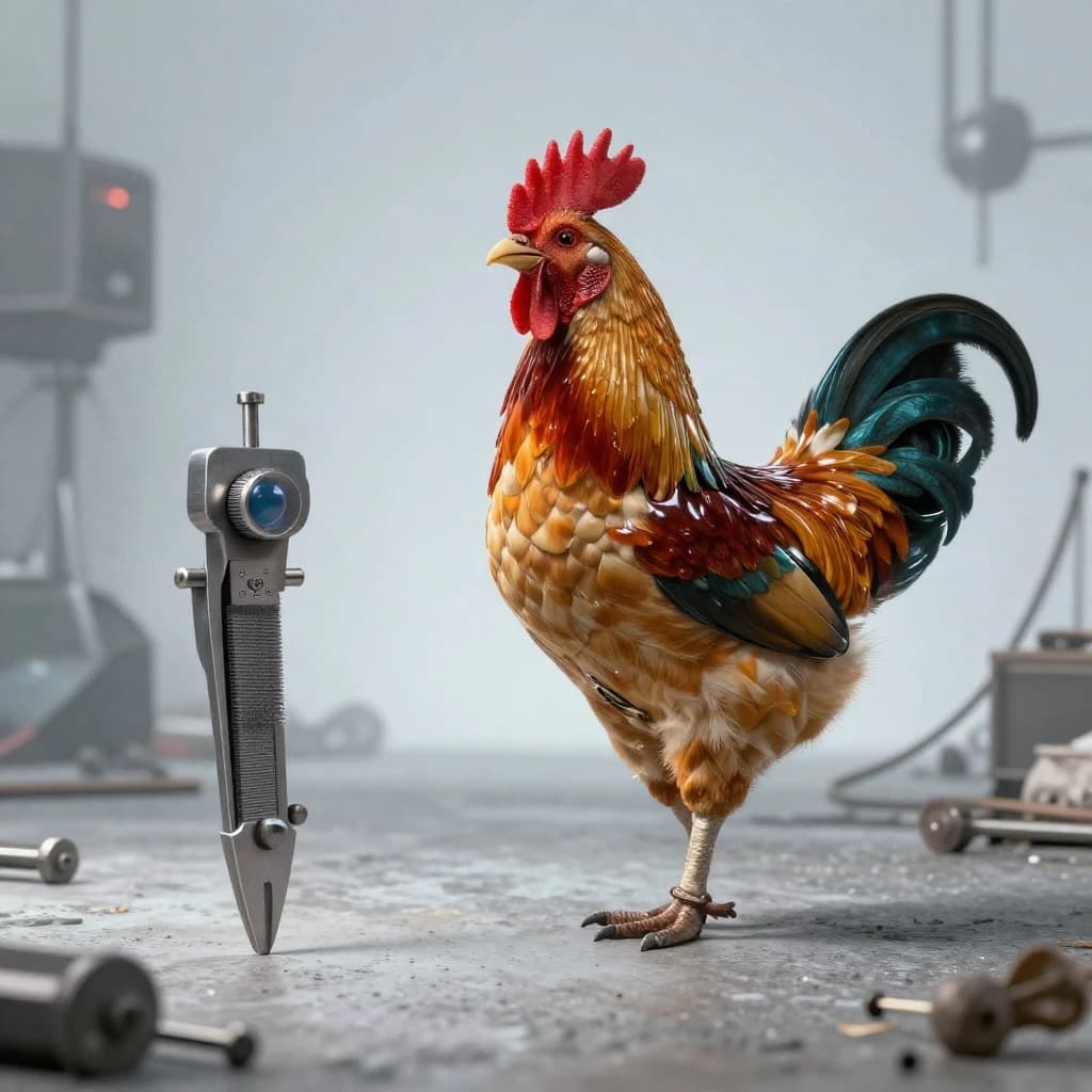 Feeler and Cock in Dhaka, Bangladesh in the style of futurism
