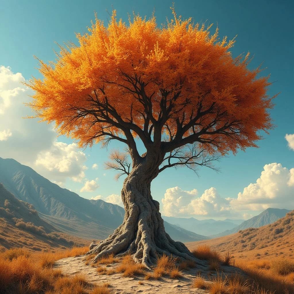 Diapheromera and Sandalwood Tree in Ankara, Turkey in the style of surrealist
