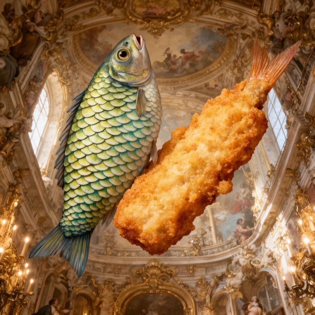 Soft Scale and Fish Stick in Tehran, Iran in the style of baroque