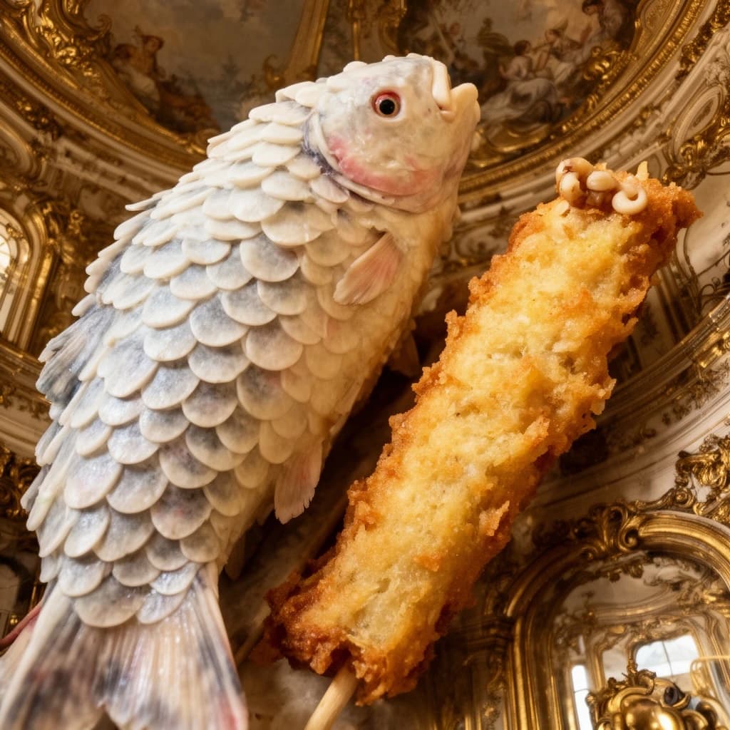 Soft Scale and Fish Stick in Tehran, Iran in the style of baroque