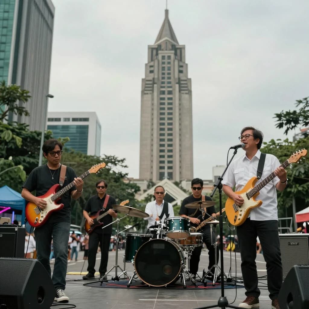 Band and Rudd in Manila, Philippines in the style of modernist