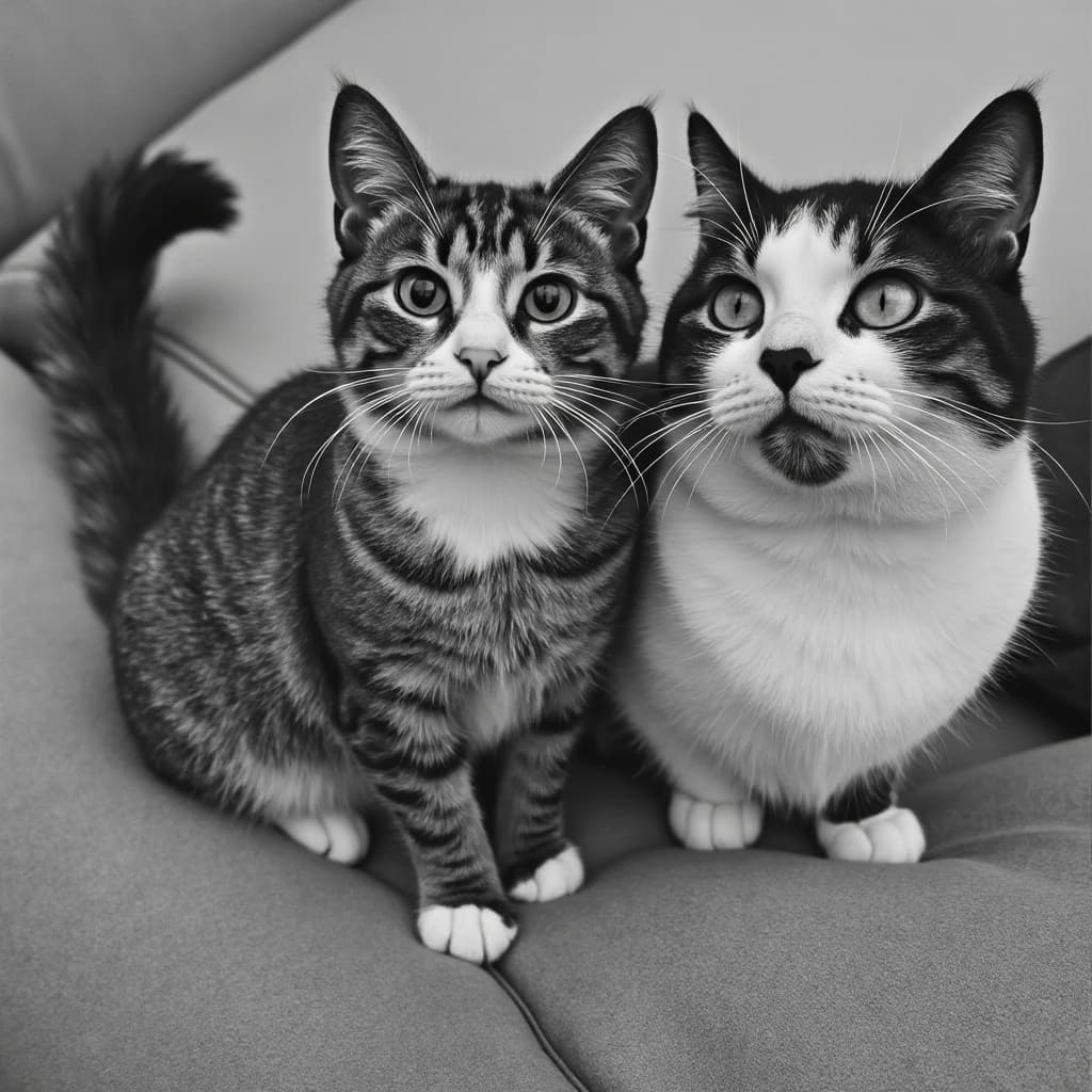 Channel Cat and Megathere in Manila, Philippines in the style of black and white
