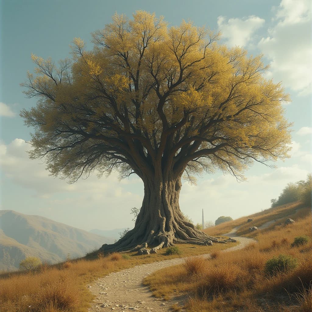 Diapheromera and Sandalwood Tree in Ankara, Turkey in the style of surrealist