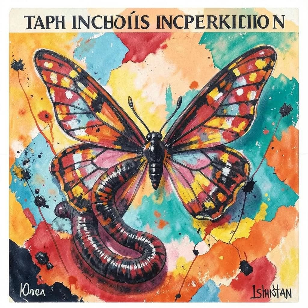 Tapeworm Infection and Forewing in Islamabad, Pakistan in the style of abstract