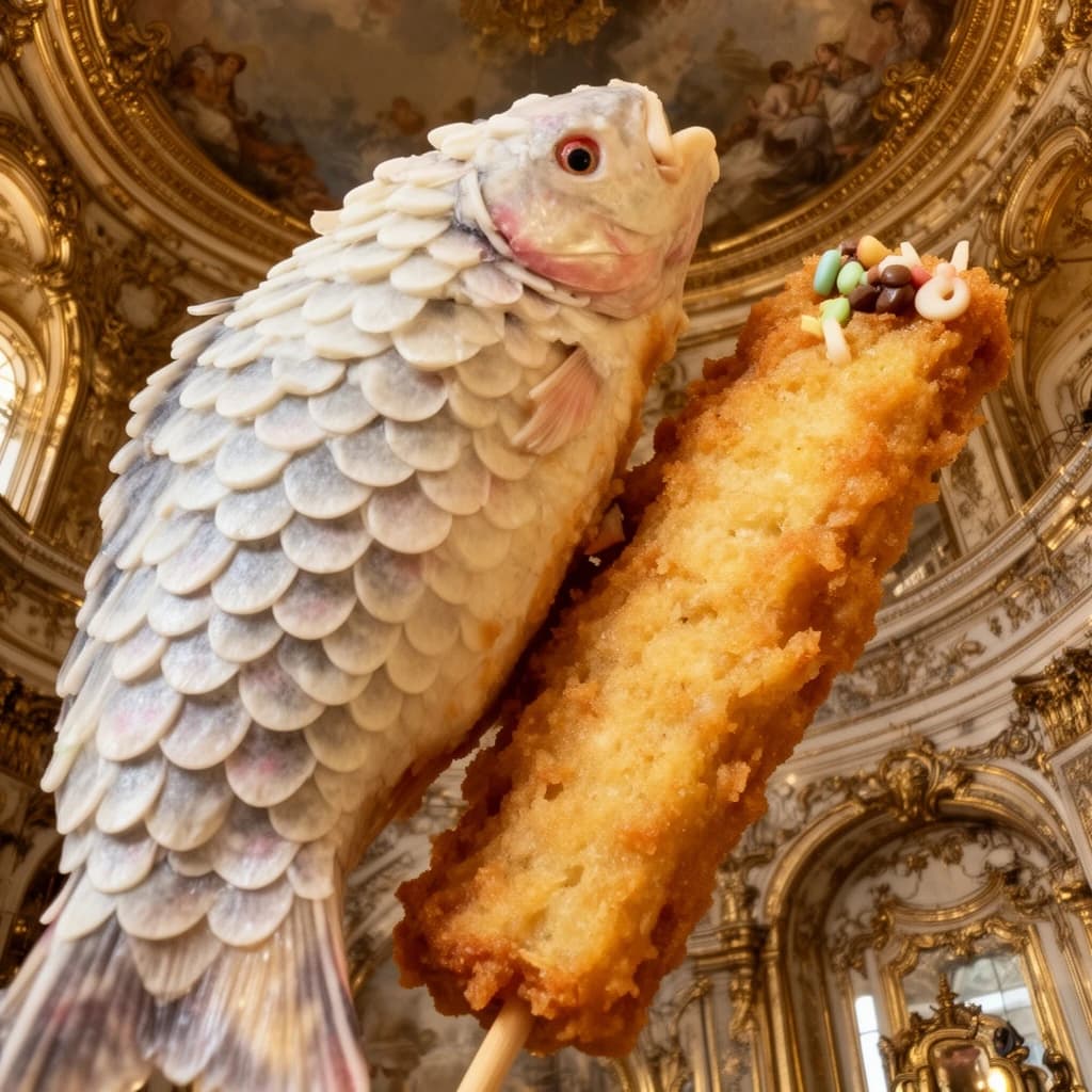 Soft Scale and Fish Stick in Tehran, Iran in the style of baroque