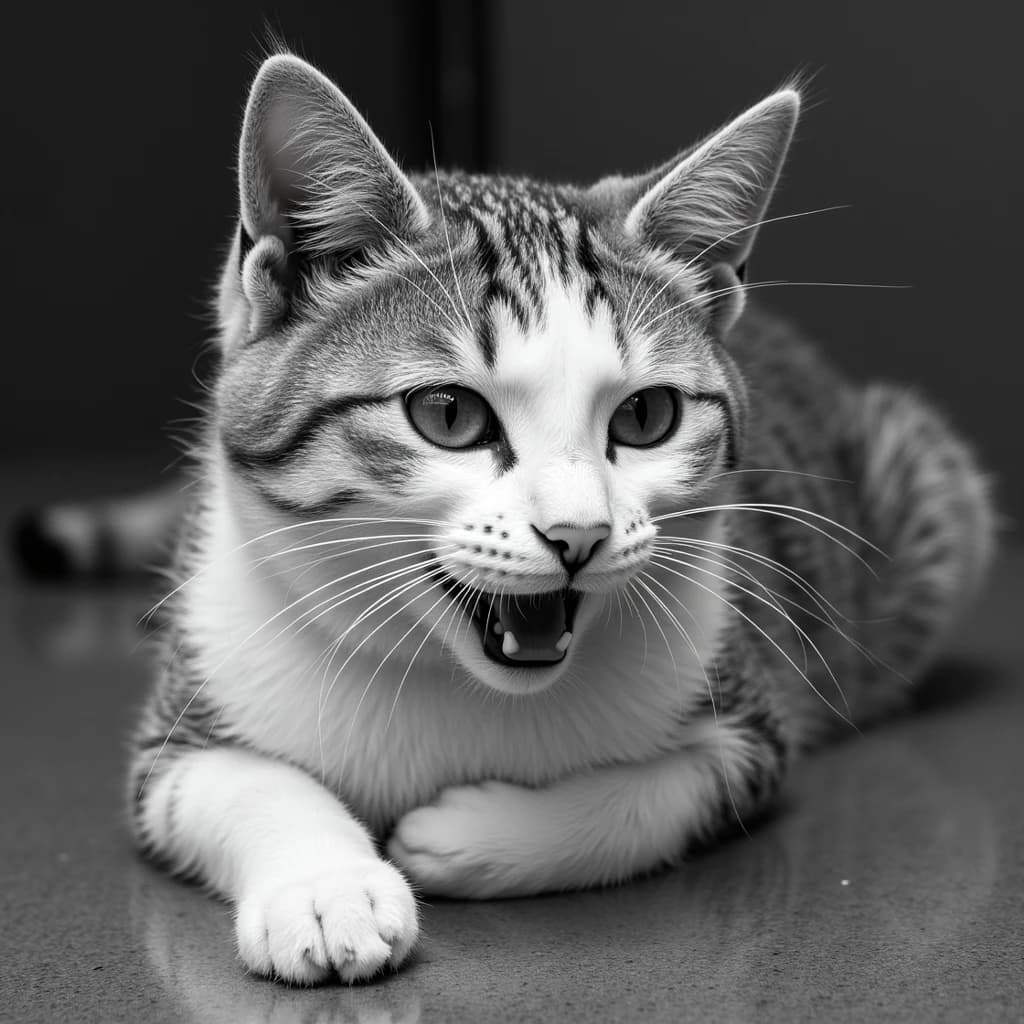 Channel Cat and Megathere in Manila, Philippines in the style of black and white