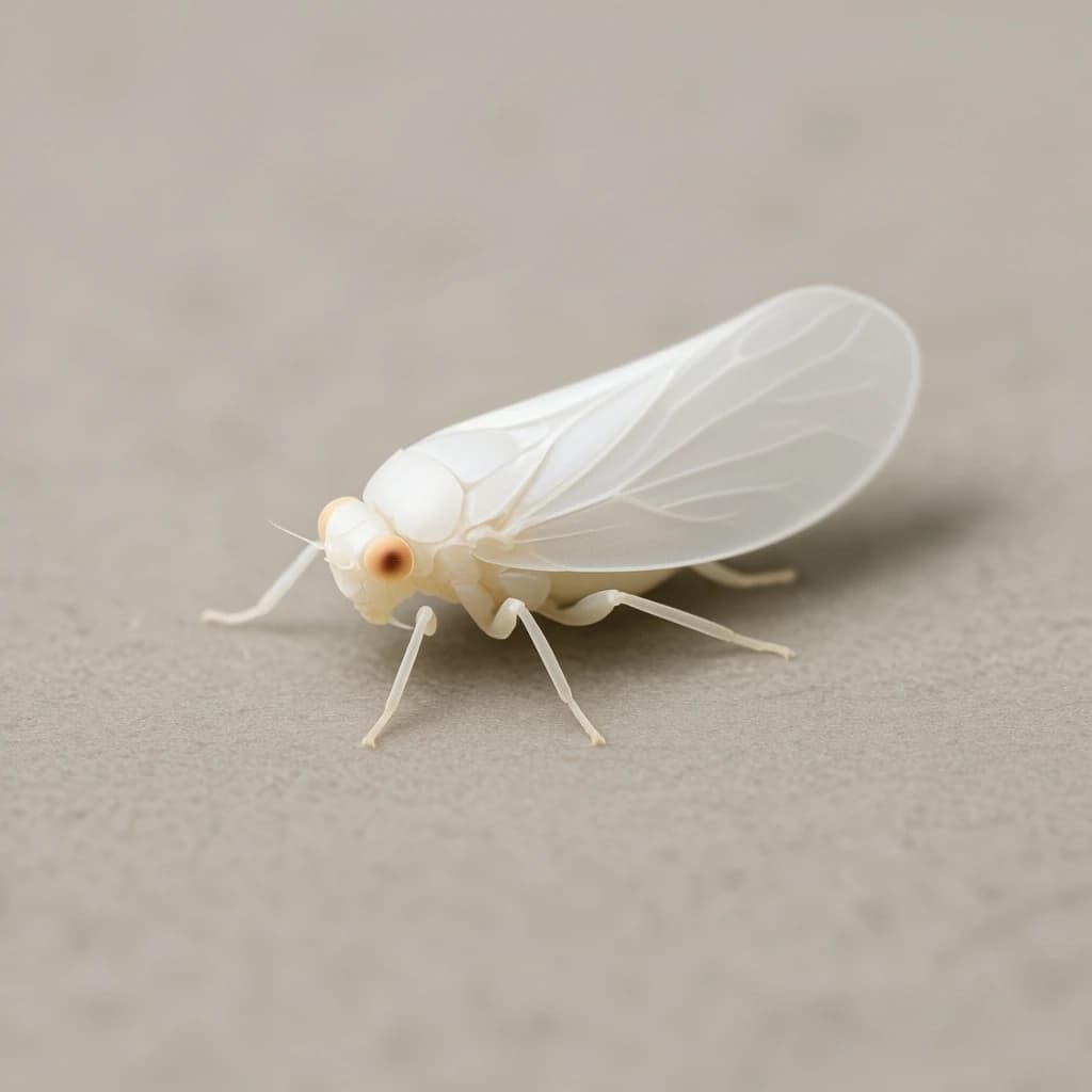 Whitefly and Soft Roe in Beijing, China in the style of minimalist