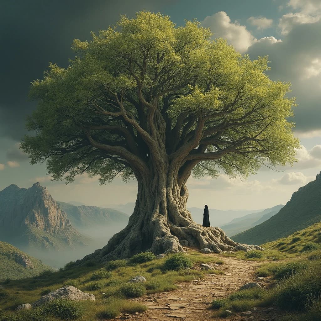 Diapheromera and Sandalwood Tree in Ankara, Turkey in the style of surrealist