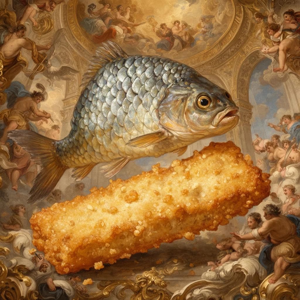 Soft Scale and Fish Stick in Tehran, Iran in the style of baroque
