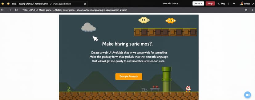 Testing Ground Mario Mario Game. Testing UX|UI LLM Ability | MicroEval | Artificial Analysis