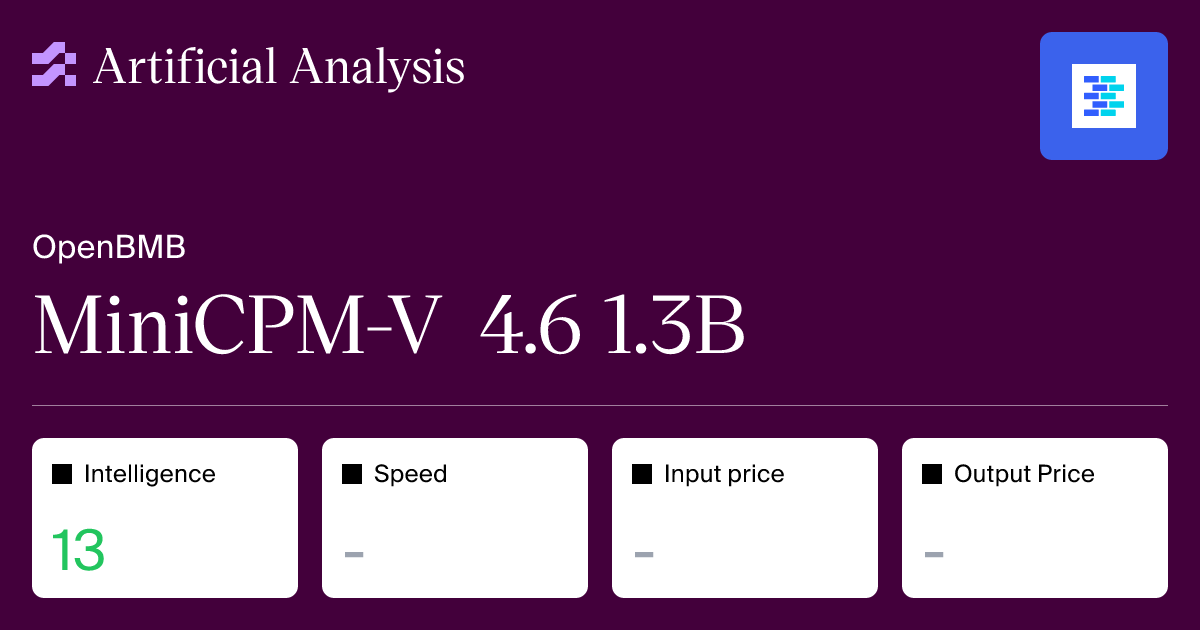 MiniCPM-V 4.6 punches above its weight as a tiny multimodal model